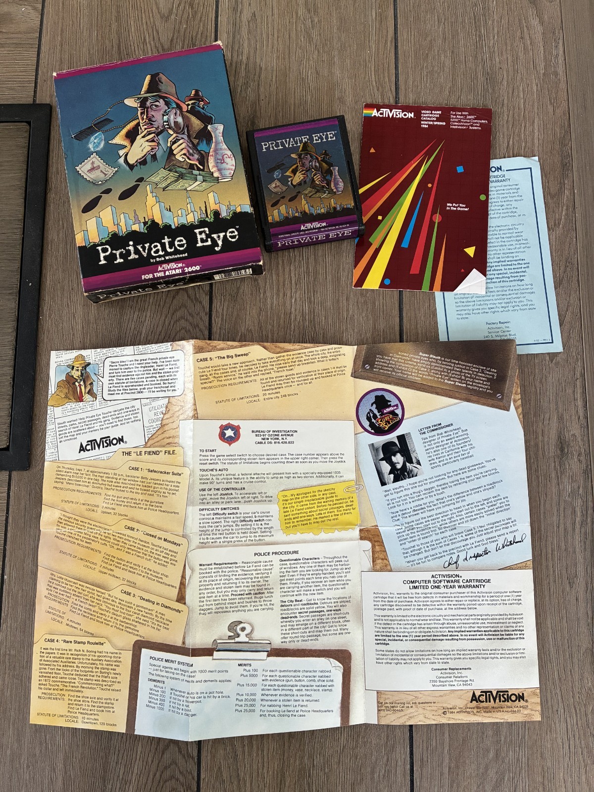 Private Eye – Atari 2600 – CIB with Map & Box – Tested & Working +FAST SHIPPING!