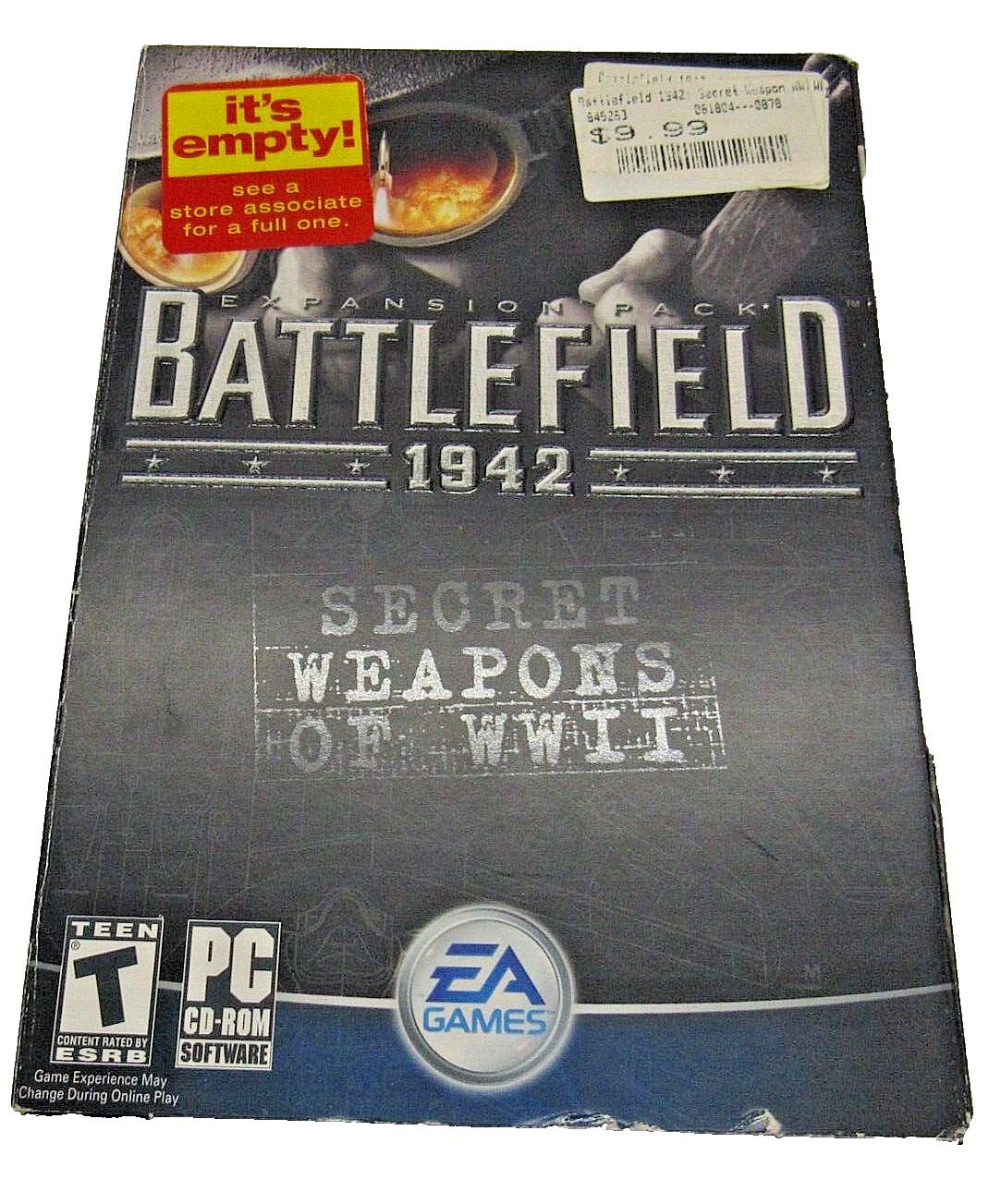 Battlefield 1942: Secret Weapons of WWII (PC, 2003) Expansion Pack with Key