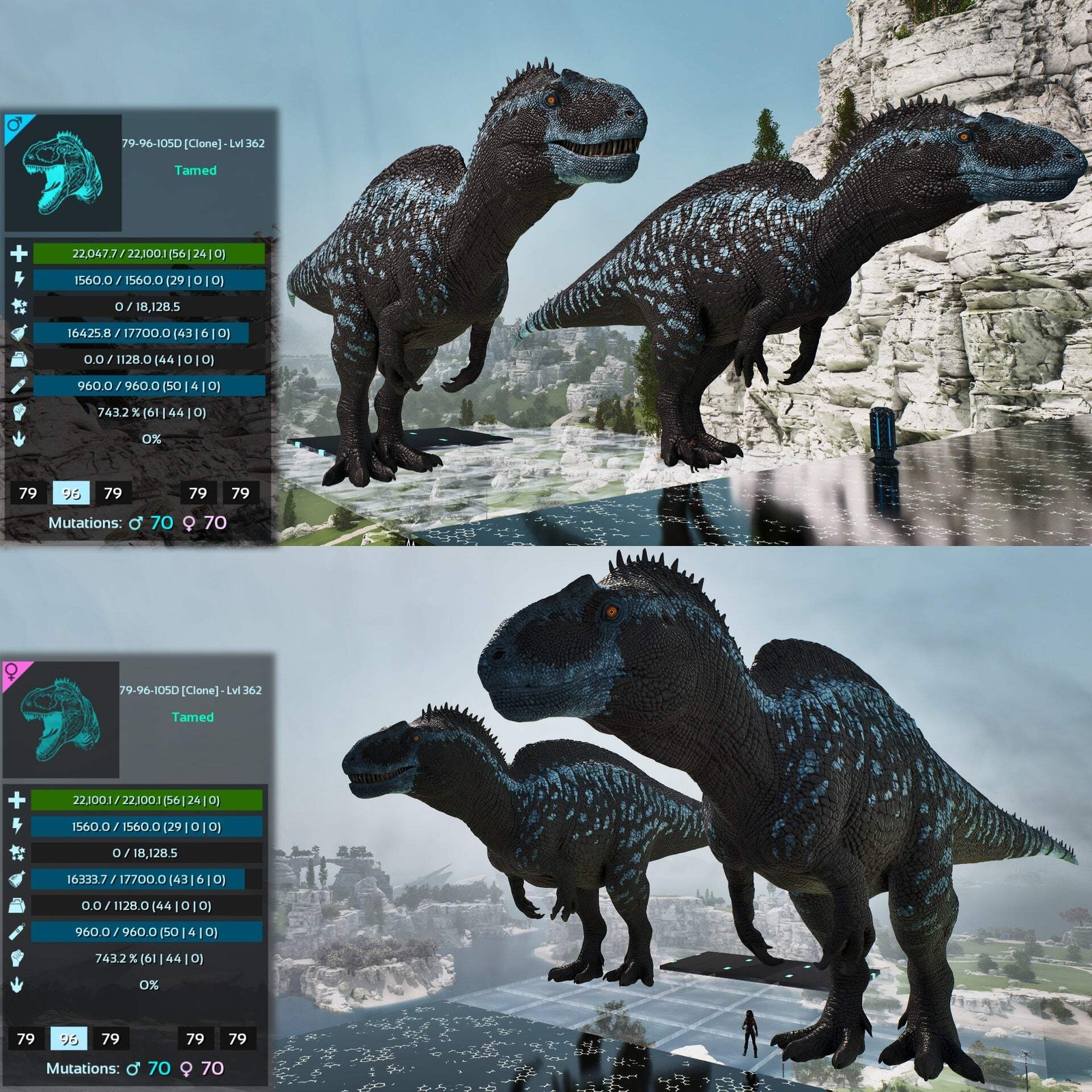 Acro Acrocanthosaurus 362-363Lvl Clone ASA PVE 🦖ARK Survival Ascended