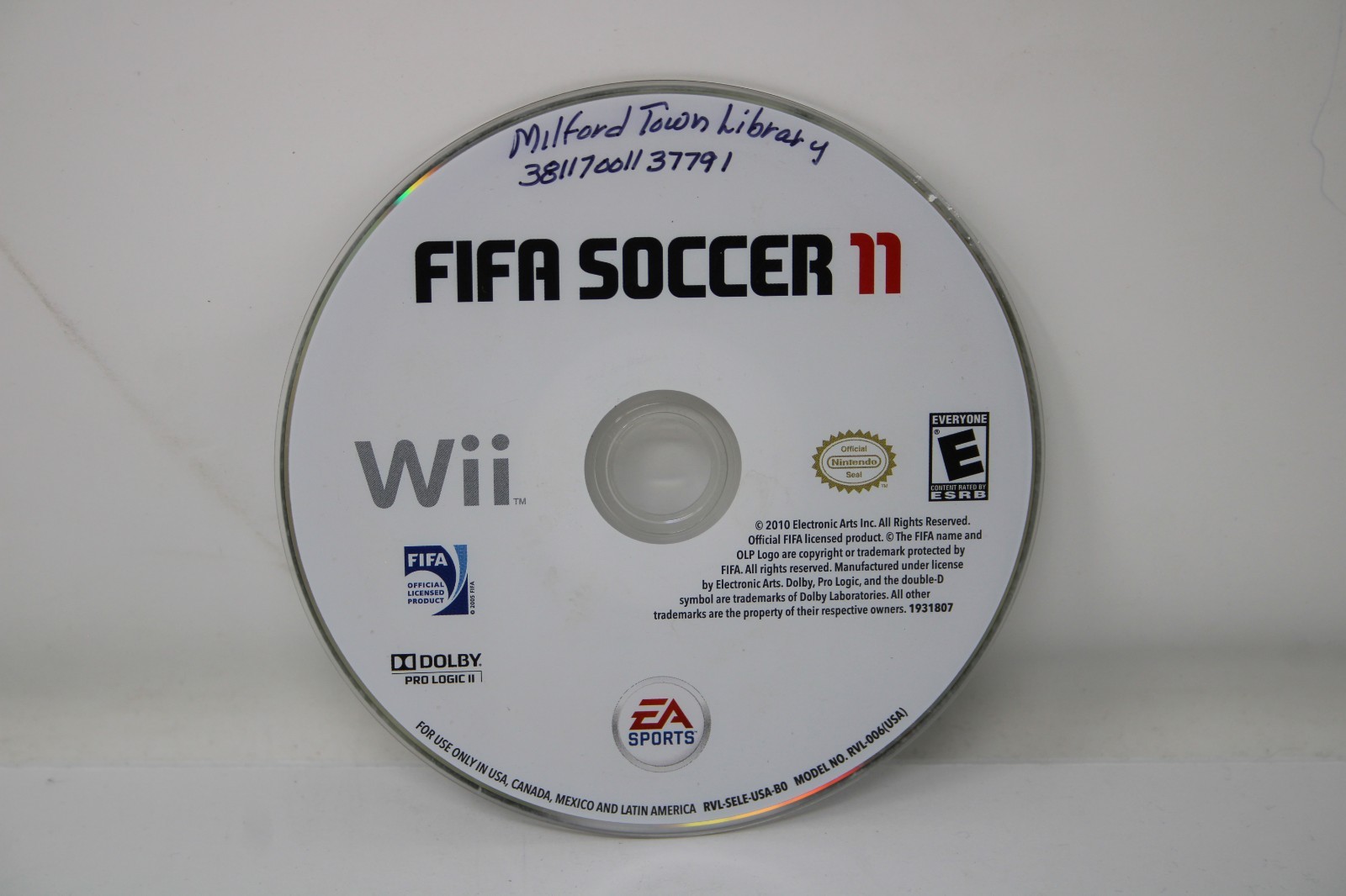 FIFA Soccer 11 Nintendo Wii Disc Only