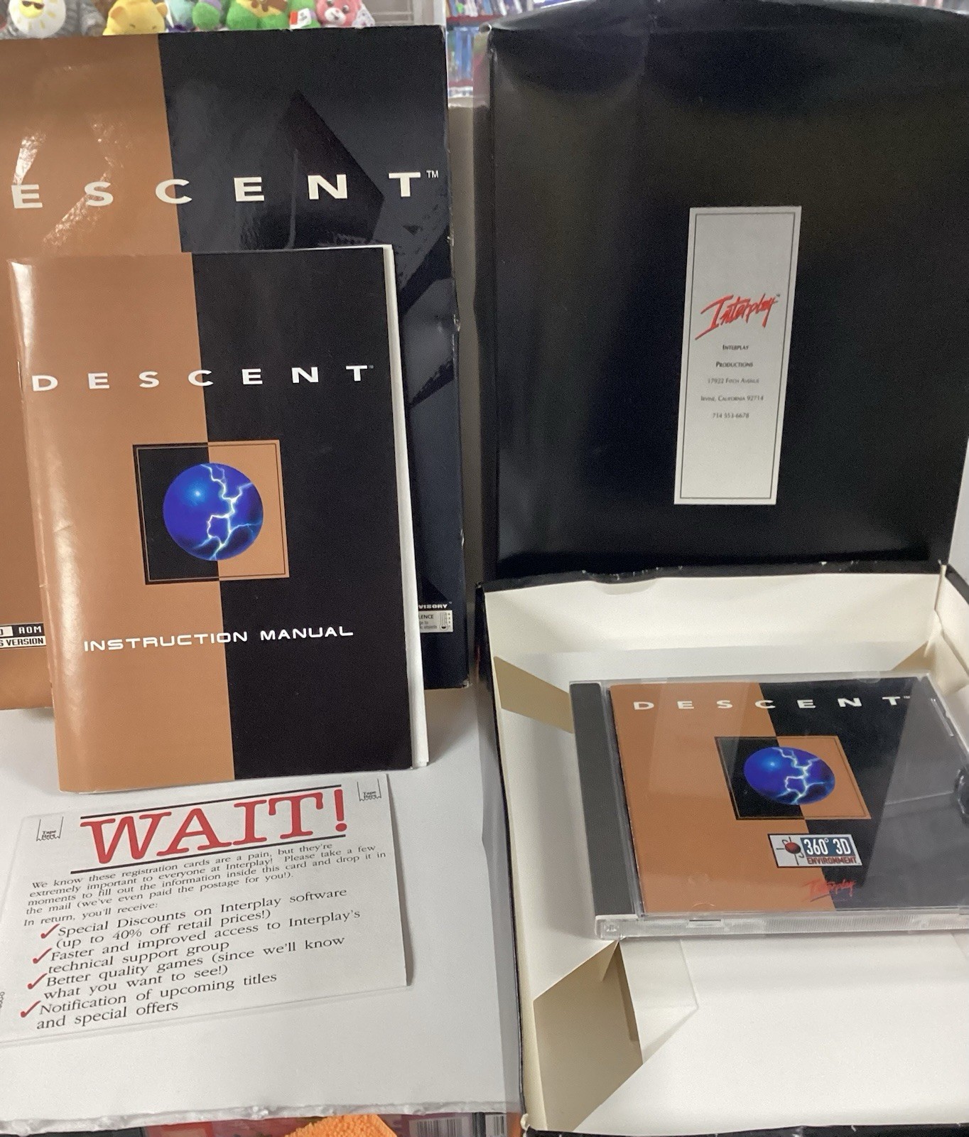 PC Game Descent CD-ROM Big Box – 1995 Interplay