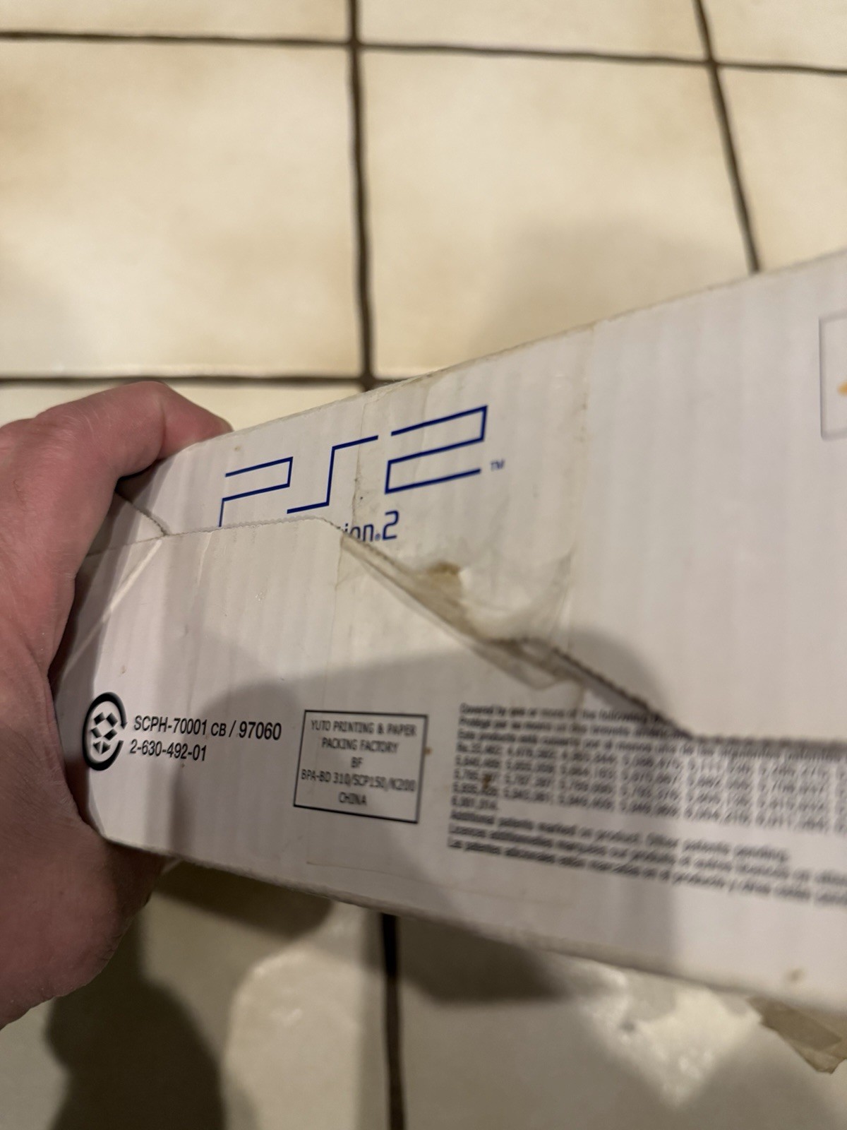 Sony PlayStation 2 PS2 Slim SCPH-70001 Box Only – No Insert OEM — READ