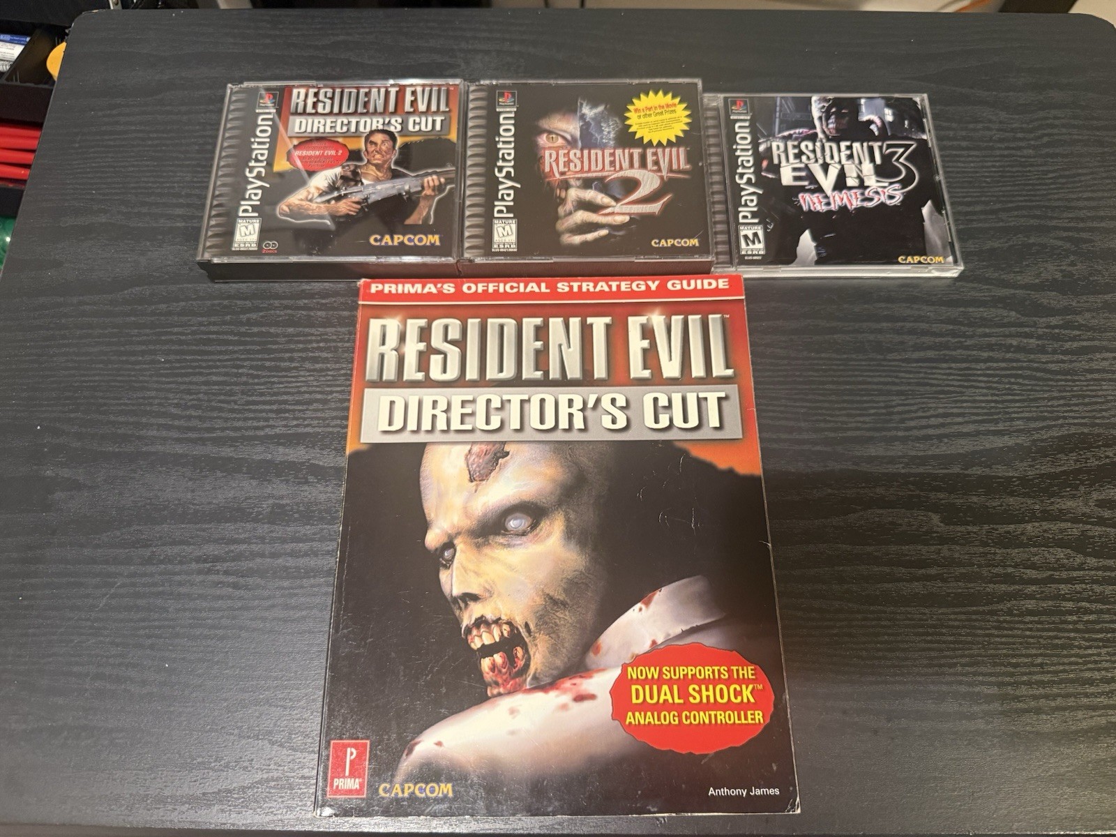 Resident Evil 1, 2, 3 Complete in Box for Sony PlayStation 1 (1996) With Guide