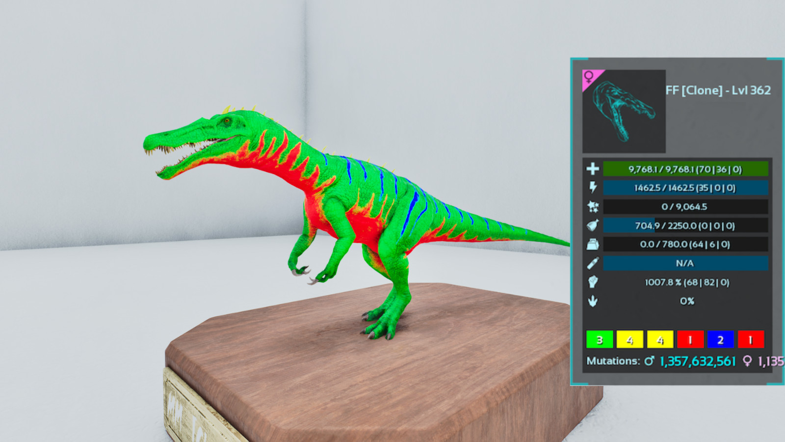 🔥ARK Survival Ascended OFFICIAL PVE – BARYONYX TOP COLORS