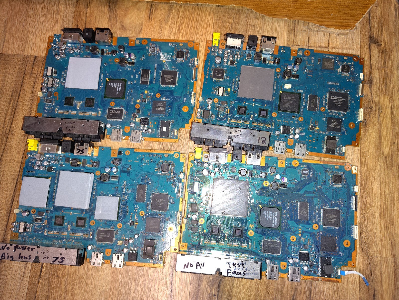 Sony PS2 Slim Motherboard Lot Of 4 Various Models No AV Power Part Or Repair