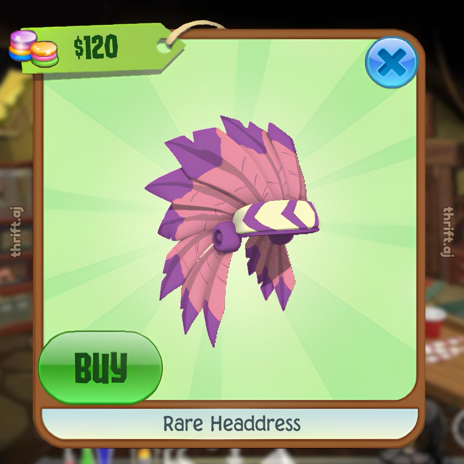 Animal Jam Classic (AJC) | Rare Dark Pink Headdress (READ DESCRIPTION)