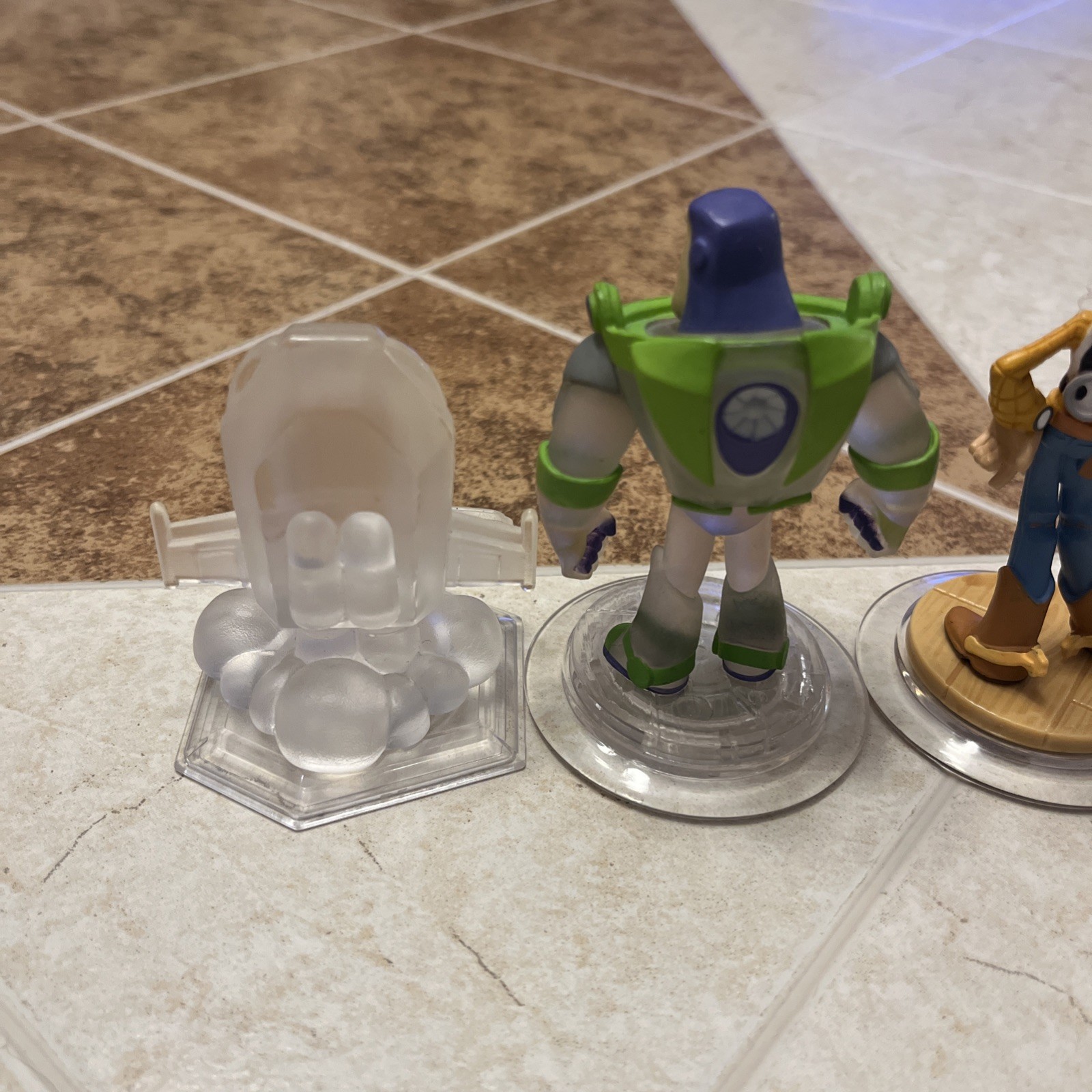 DISNEY INFINITY 1.0 Toy Story Buzz Lightyear Jessie Woody Crystal Lot Of 4