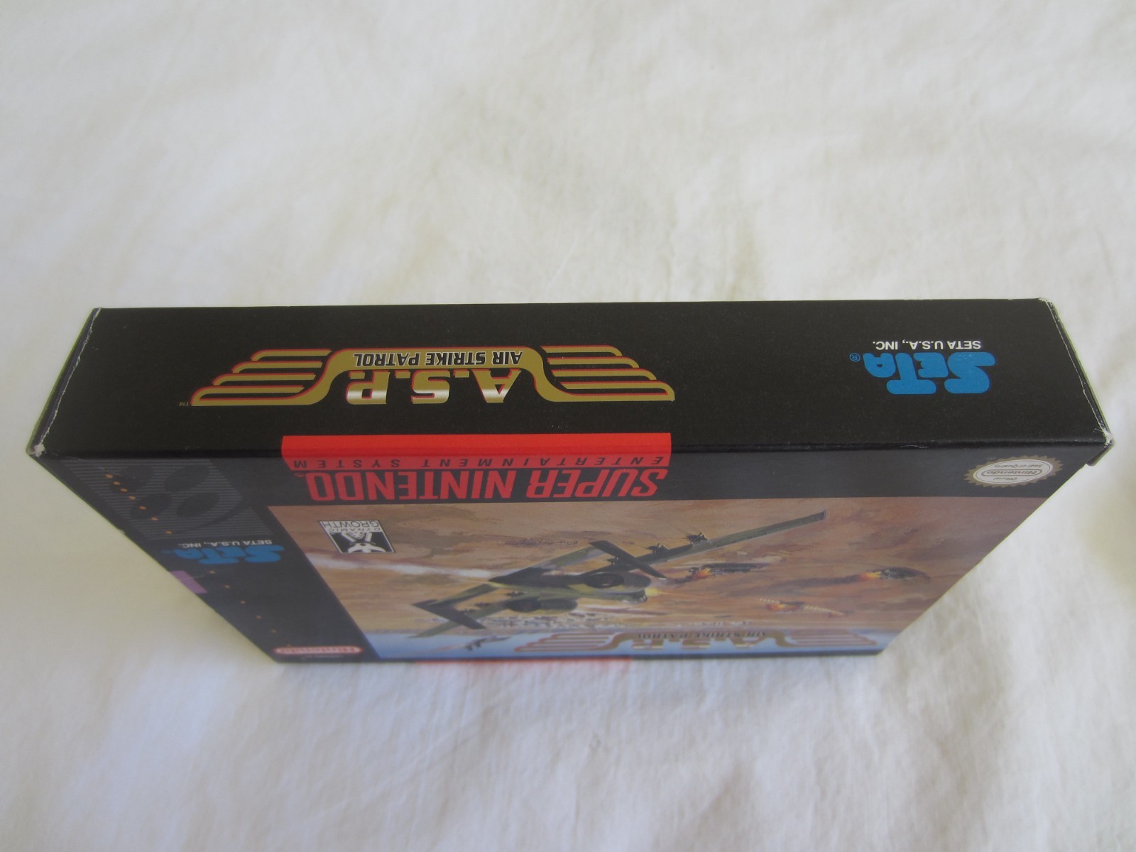 A.S.P. Air Strike Patrol (SNES) Super Nintendo CIB Complete Box 1995 SETA RARE