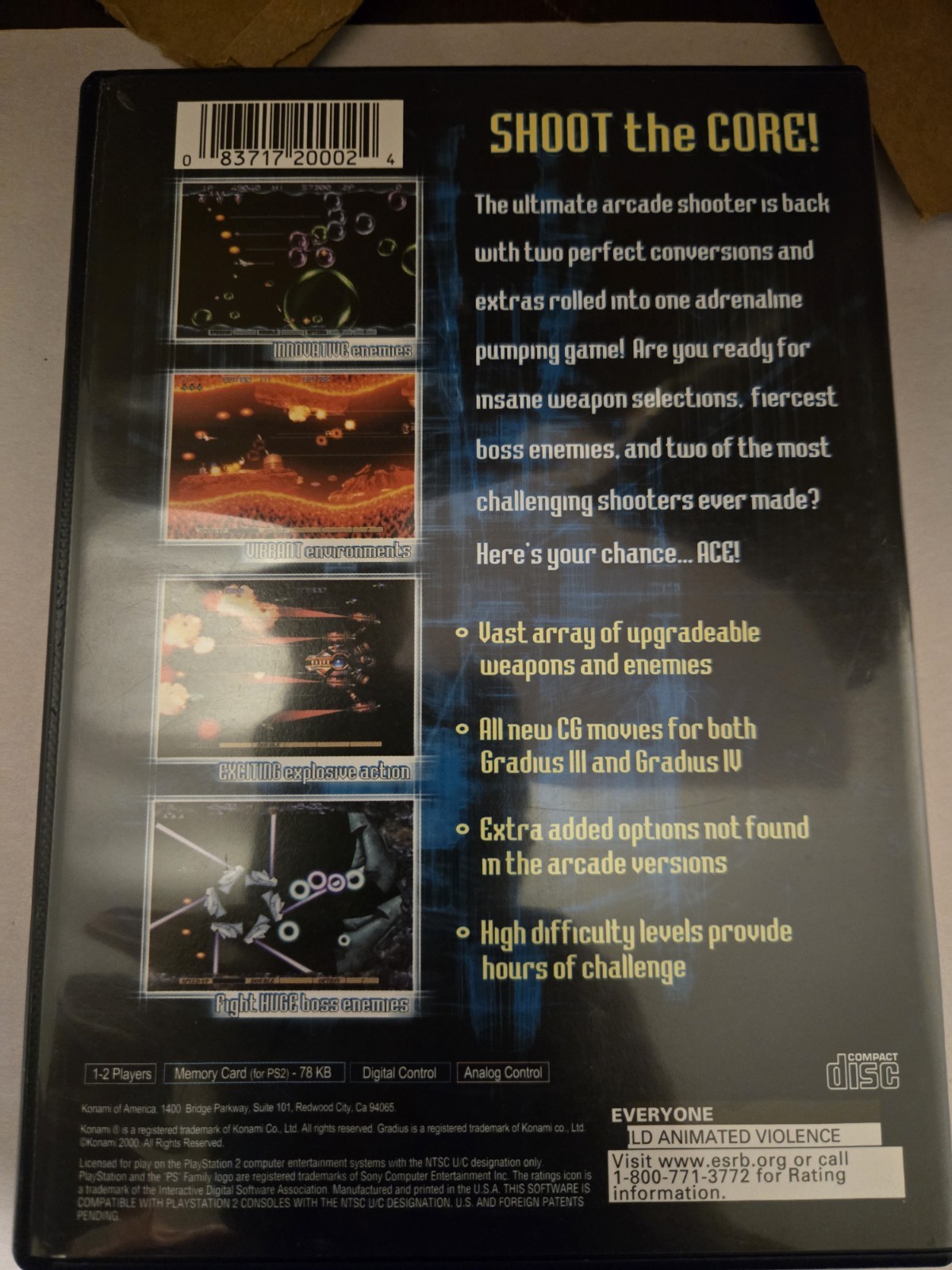 Gradius III and IV (Sony PlayStation 2, 2000)