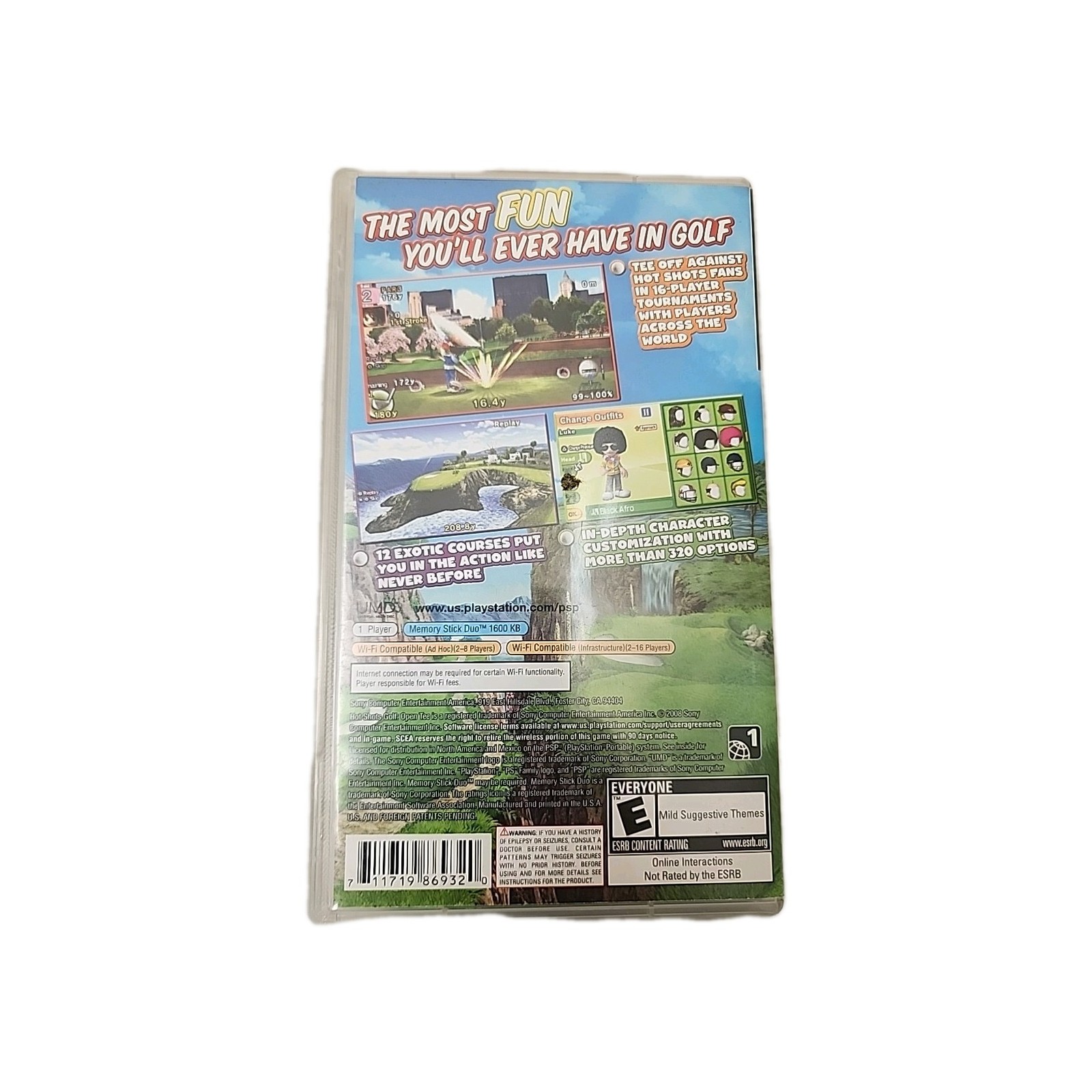 Hot ShotS Golf 2 PSP CIB Untested & Broken Case Read Description