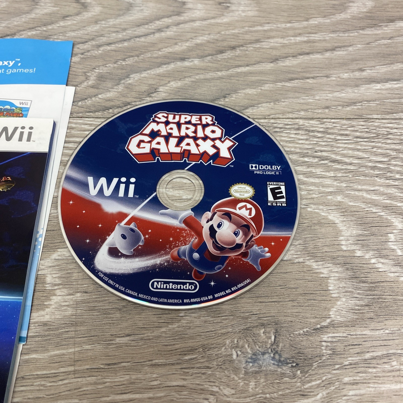 Wii Super Mario Galaxy Nintedo 2007 Complete with Manual Tested Works