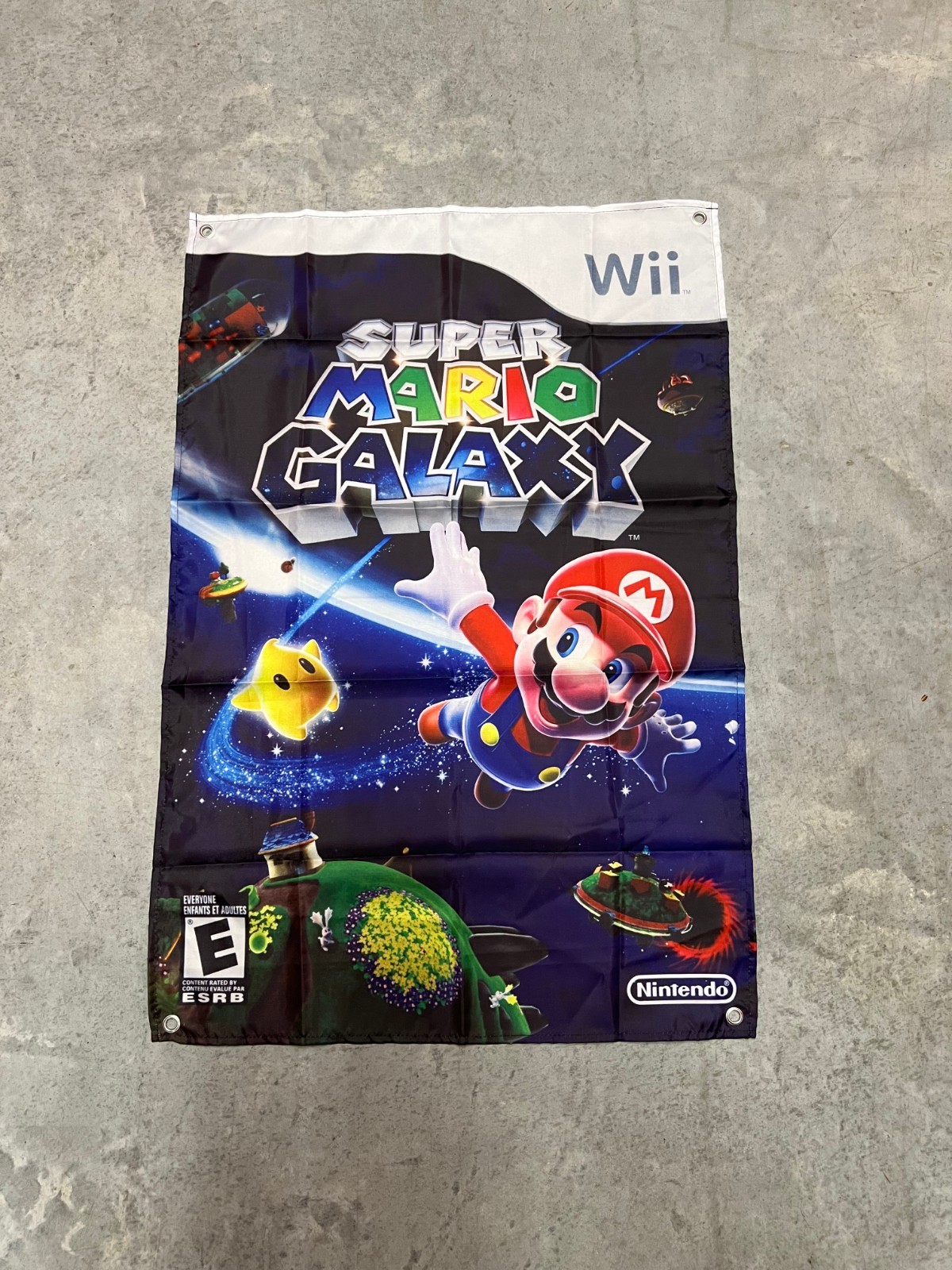 Super Mario Galaxy Wall Flag Banner Tapestry 2 x 3 Ft, Wii