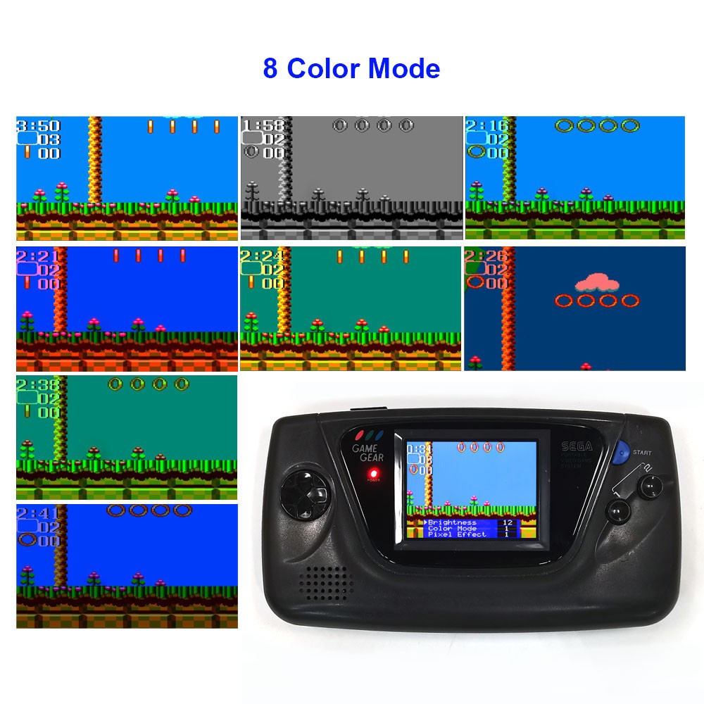 3.5″ 640×480 Retro Pixel HD IPS LCD Rechargeable Battery For SEGA Game Gear GG