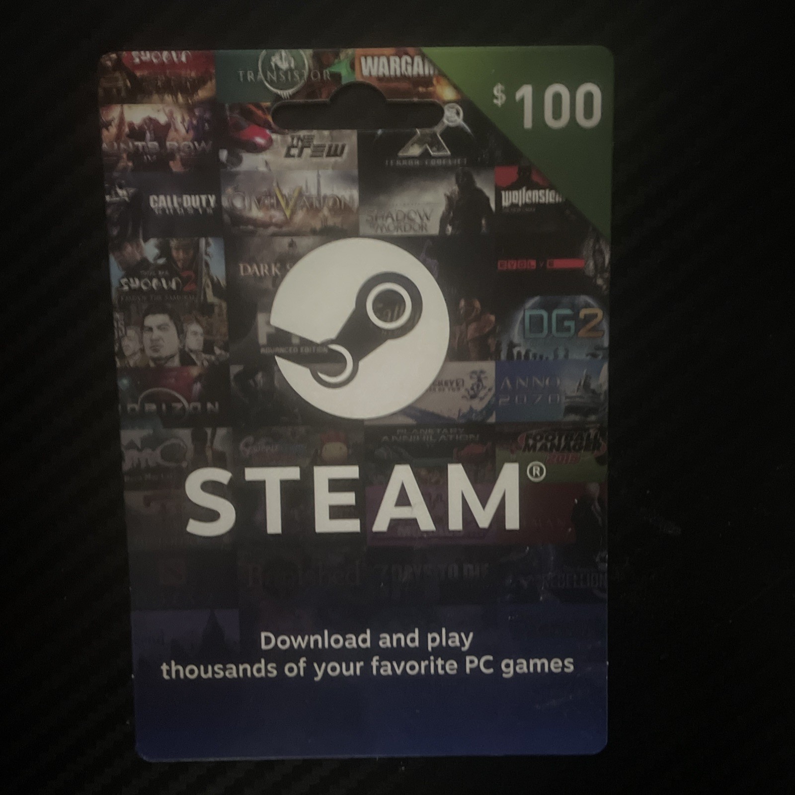 100$ Steam Gift Card Pc Prepaid Gift card Game Card Game