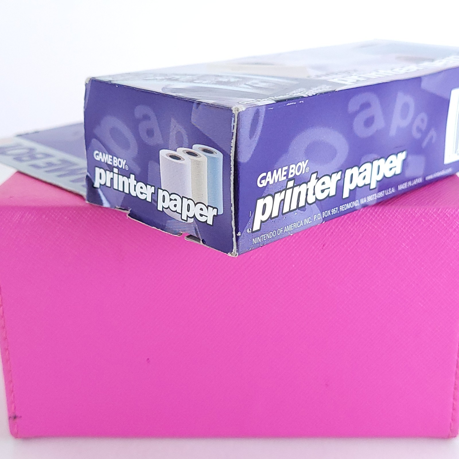 Game Boy Printer Paper 2 Boxes 4 Sealed Rolls (2 White + 2 Yellow) Missing Blue