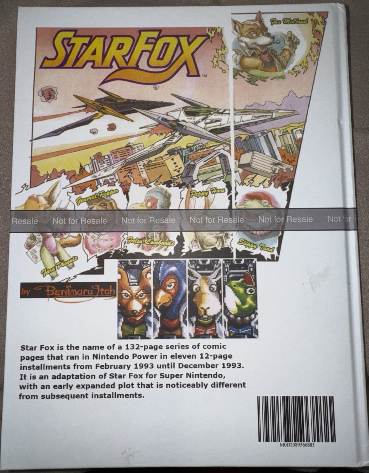 Star Fox comic Super Nintendo SNES Custom Hardcover 1993 Nintendo Power
