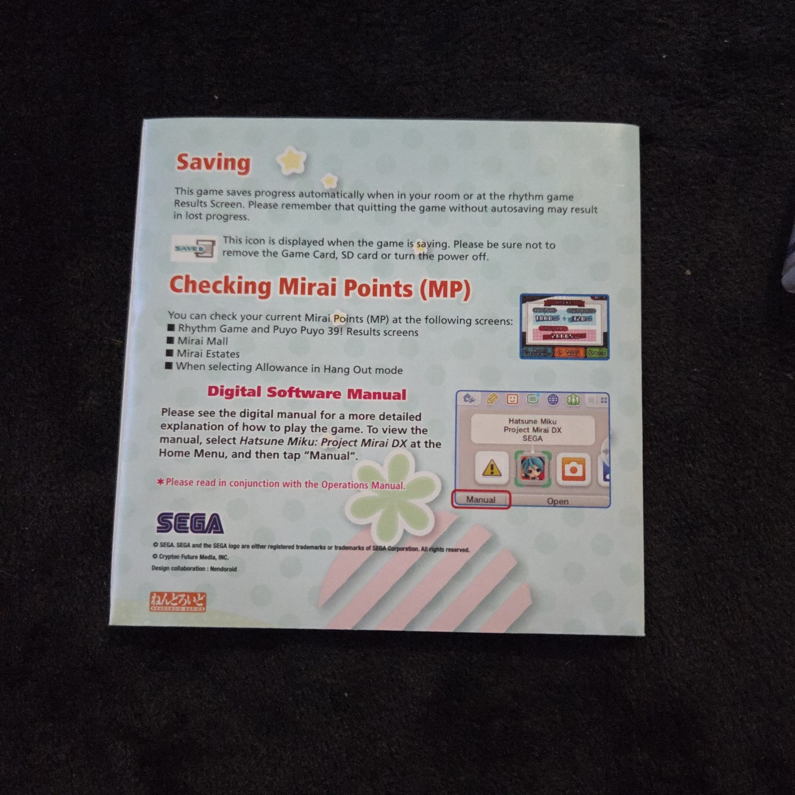 Hatsune Miku: Project Mirai DX Nintendo 3DS US Game Case + Manual ONLY Authentic