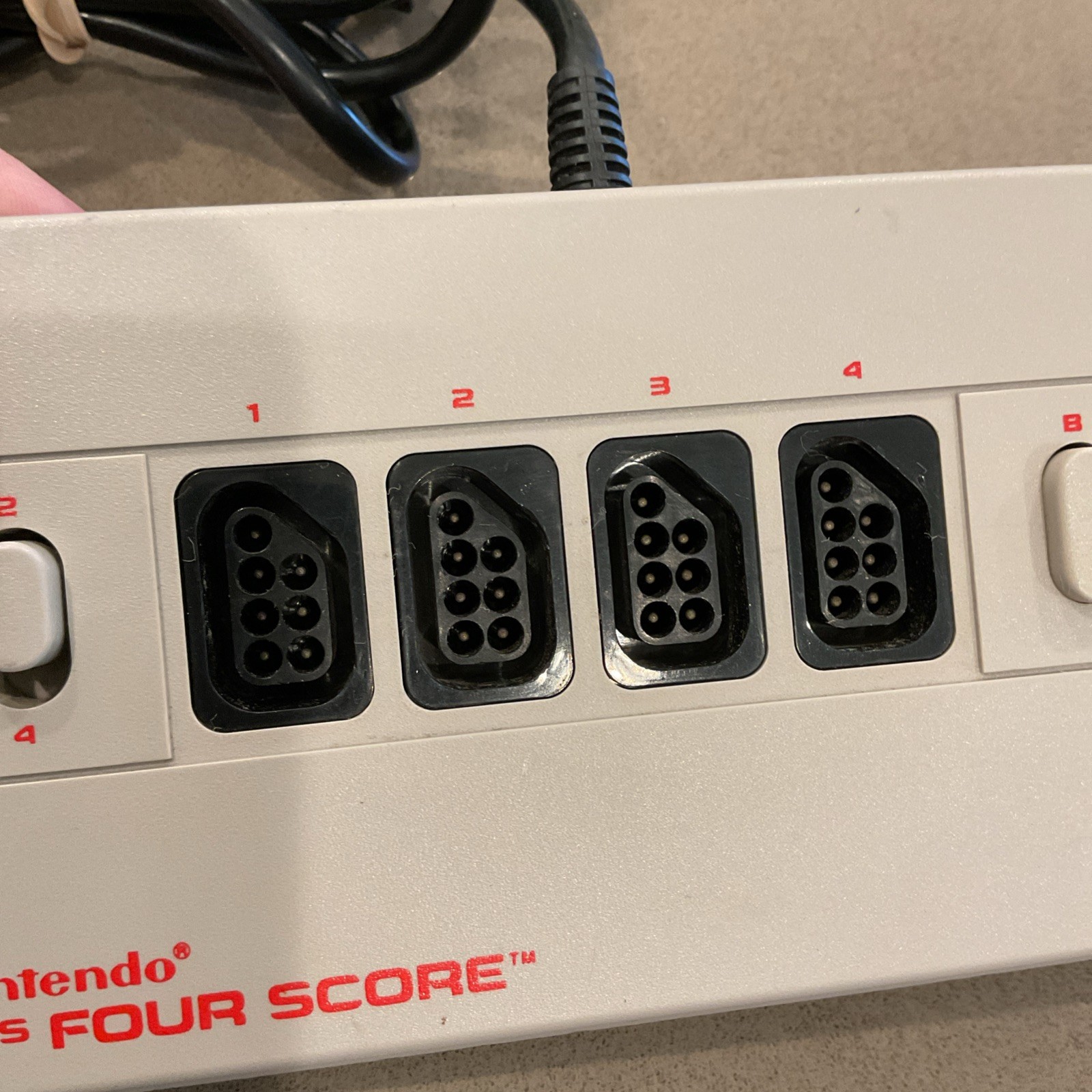 Nintendo Nes 4 Score Controller Attachment – Gray Turbo OEM Official Four