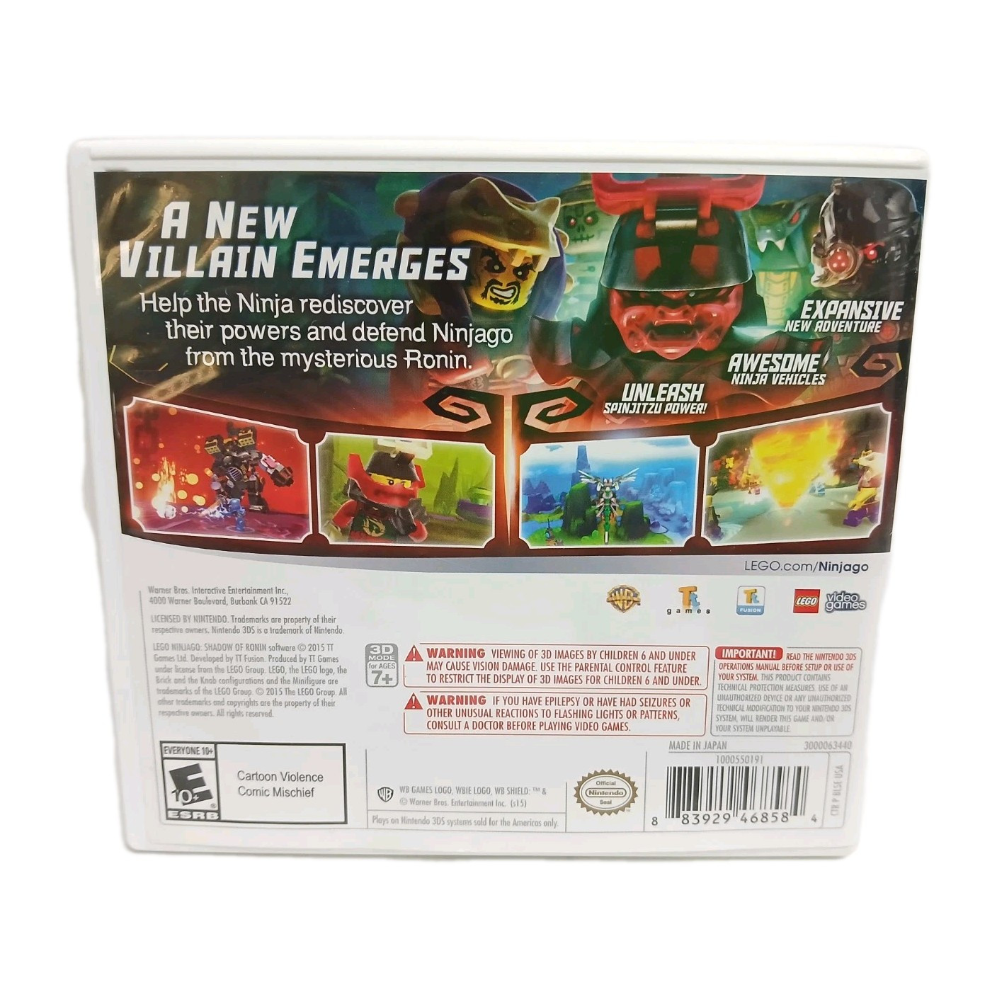 Lego Ninjago Shadow Of Ronin Nintendo 3DS Case Manual ONLY NO GAME