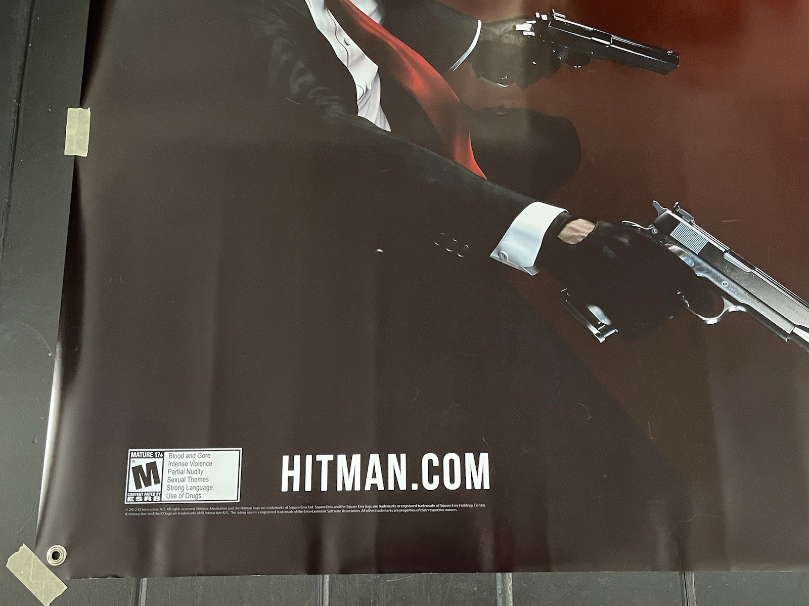 Hitman Promo Display Vinyl Grommet Banner LARGE 3’x6’ Store Display – RARE!