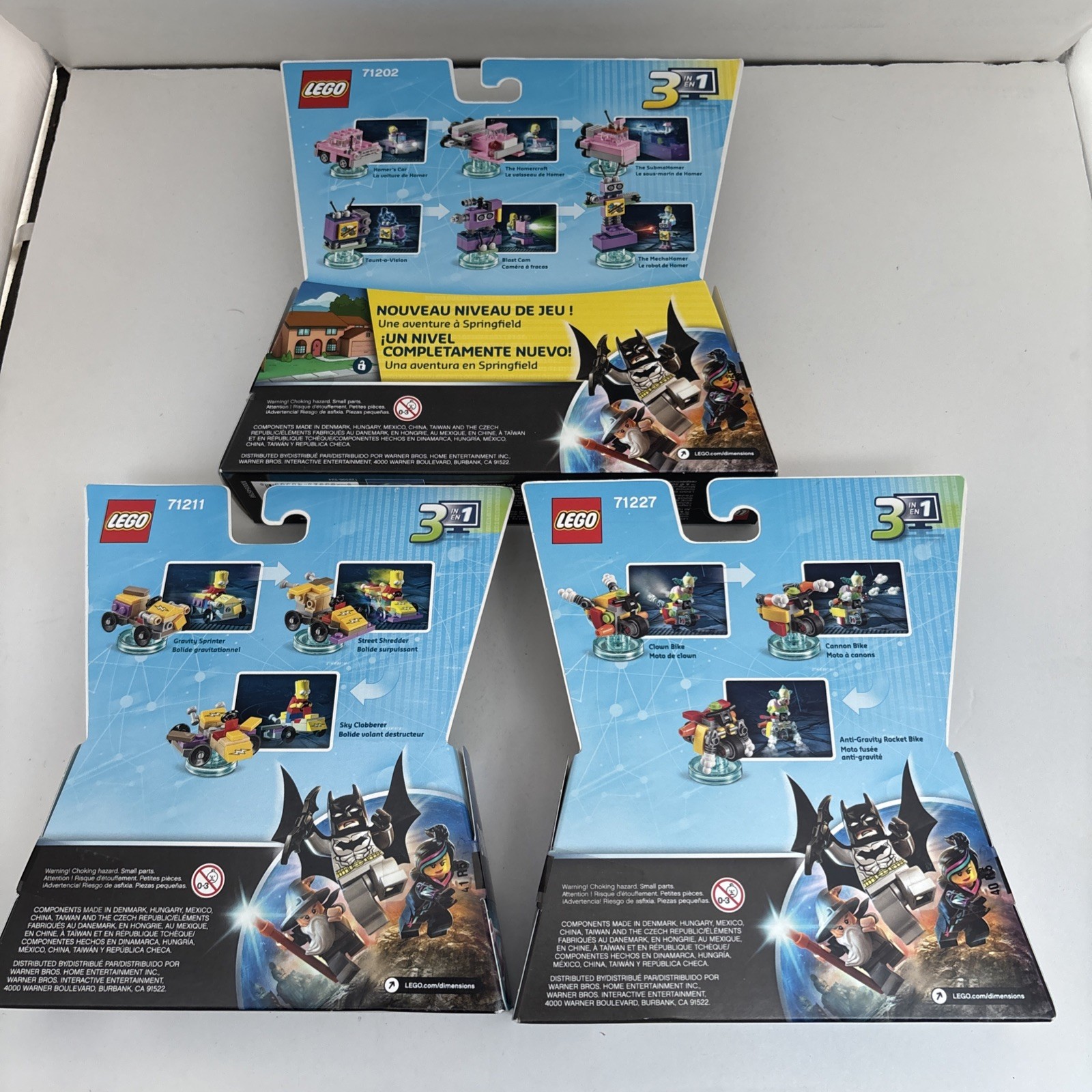 LEGO Dimensions The Simpsons Homer 71202, Bart 71211, Krusty 71227 NEW Sealed