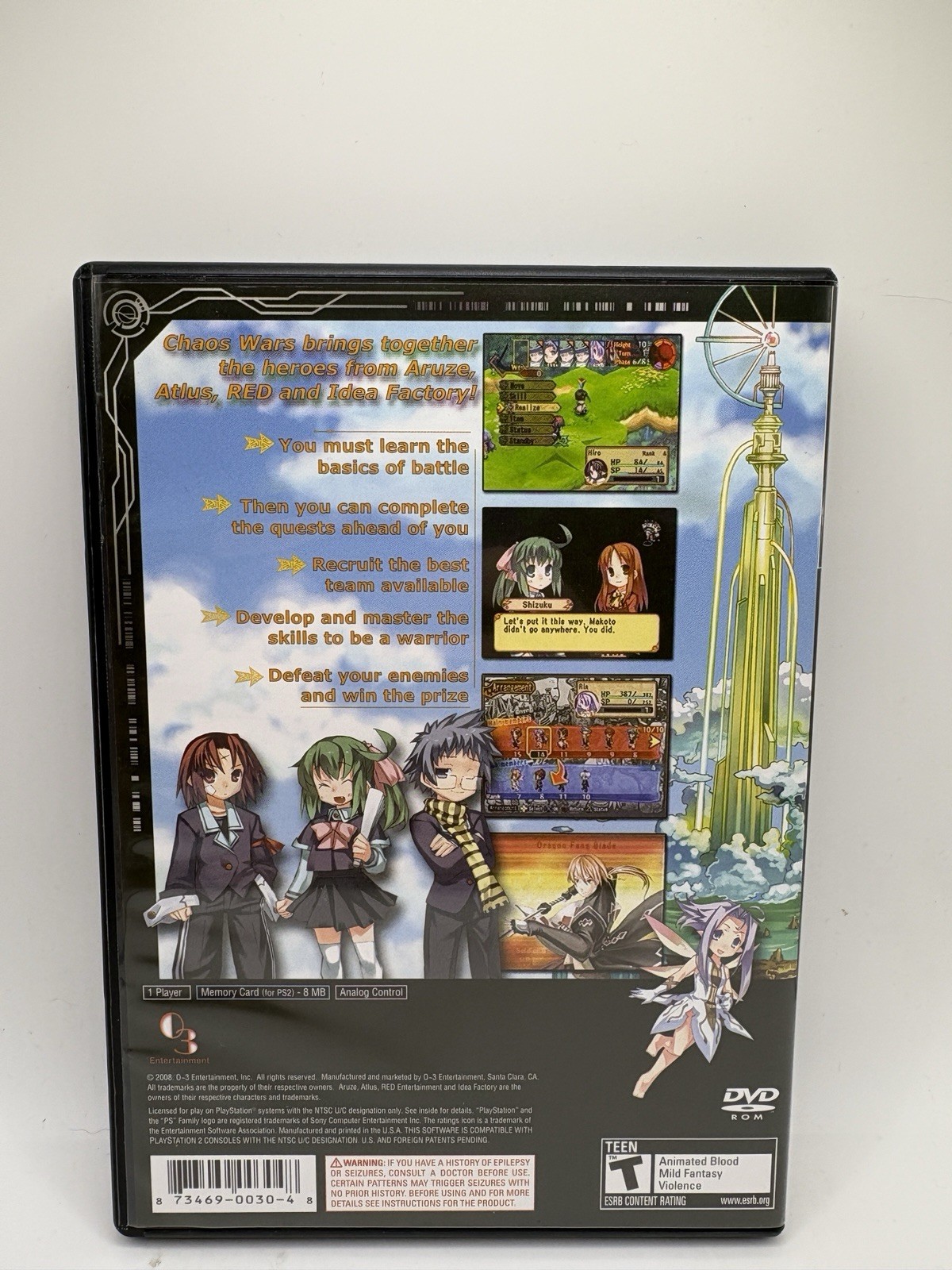 Chaos Wars (Sony PlayStation 2 PS2, 2008) CIB Complete