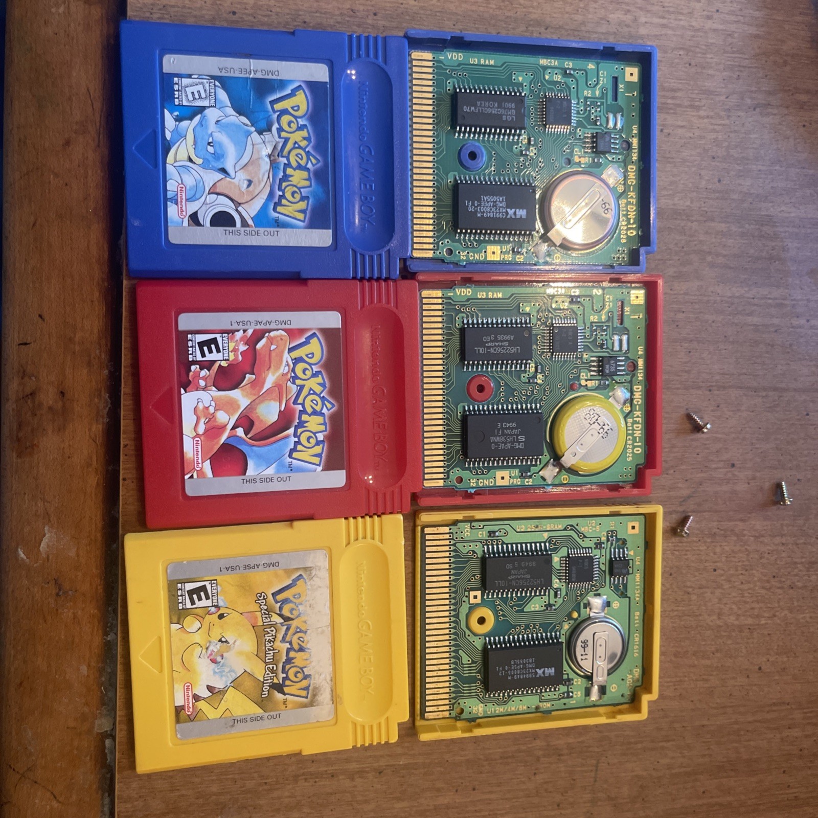 Gameboy Pokemon Games Lot Red Blue Yellow authentic!