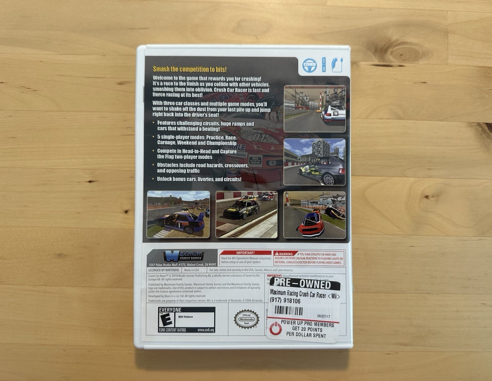 Maximum Racing: Crash Car Racer – CIB – Rare Maximum Games Nintendo Wii Game