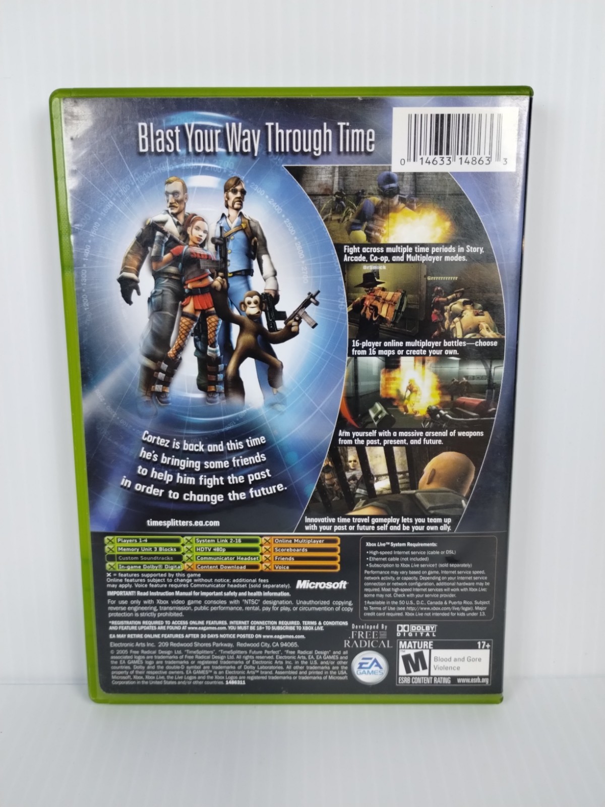 TimeSplitters: Future Perfect (Microsoft Xbox) CIB – Tested – Free Shipping