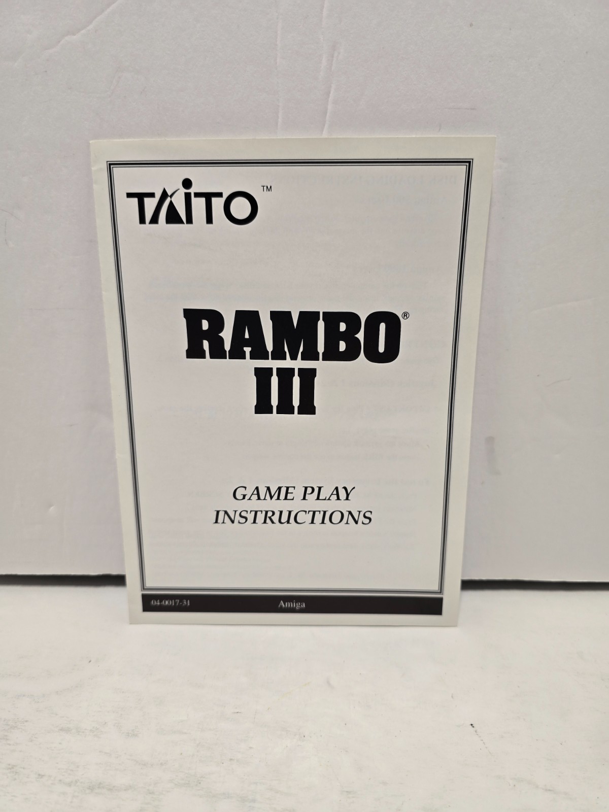 Rambo III w/ Manual 3.5″ Commodore Amiga