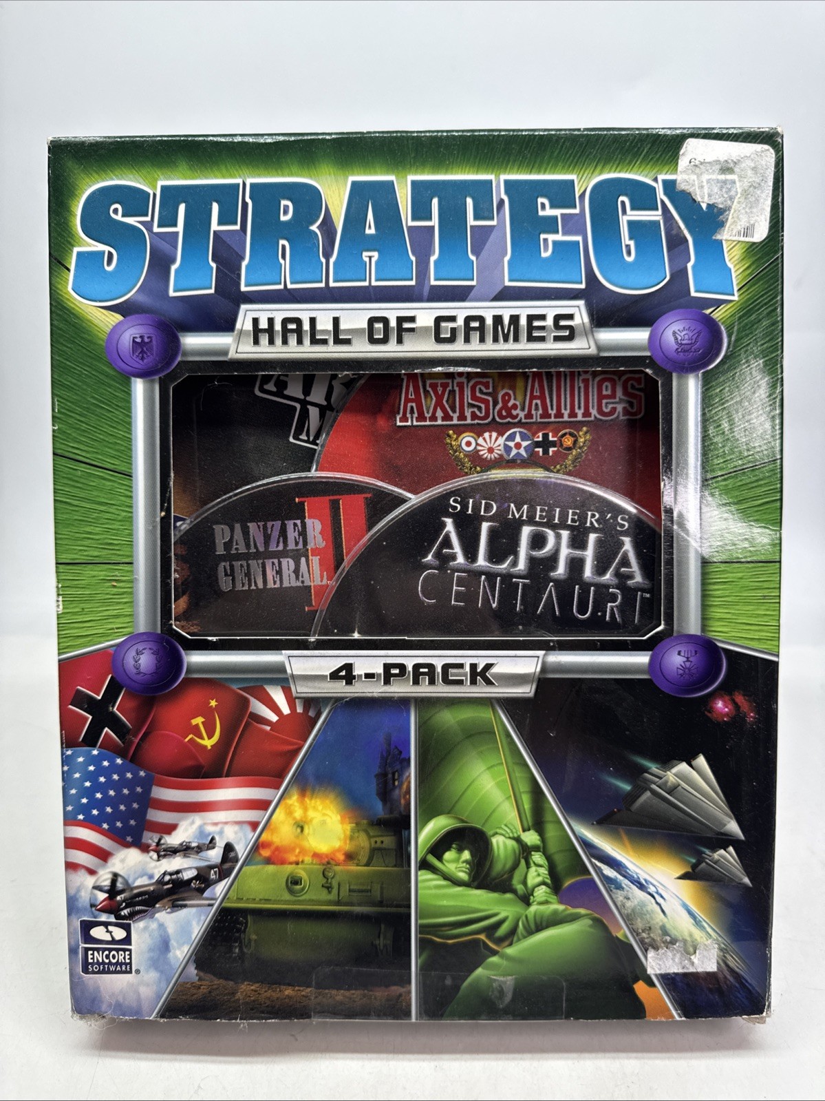 Vintage 2001 Strategy: Hall of Games 4-Pack Big Box PC Game Software SEALED