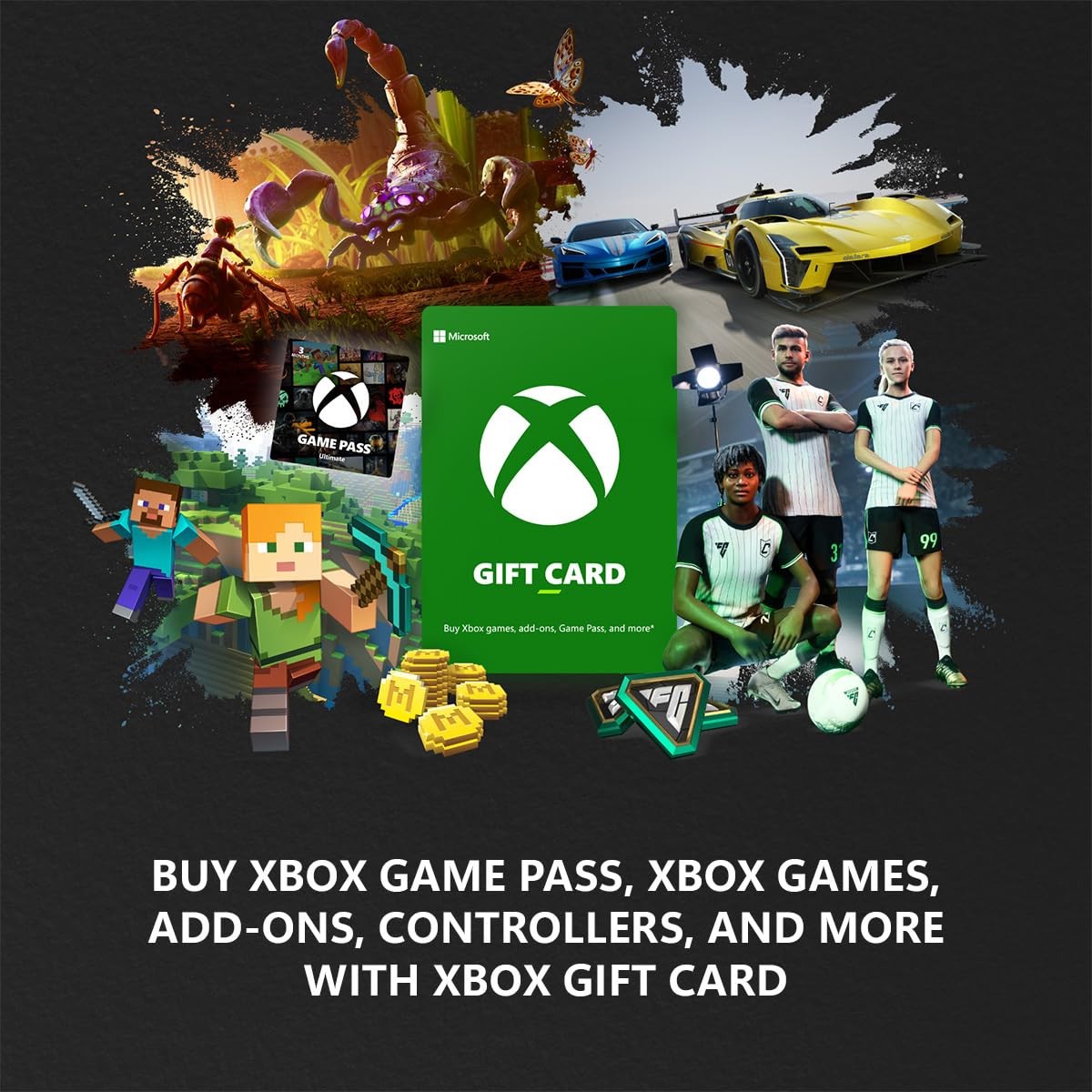 Xbox Gift Card — Microsoft Digital, Windows XBox Live Required $25 $50 $100