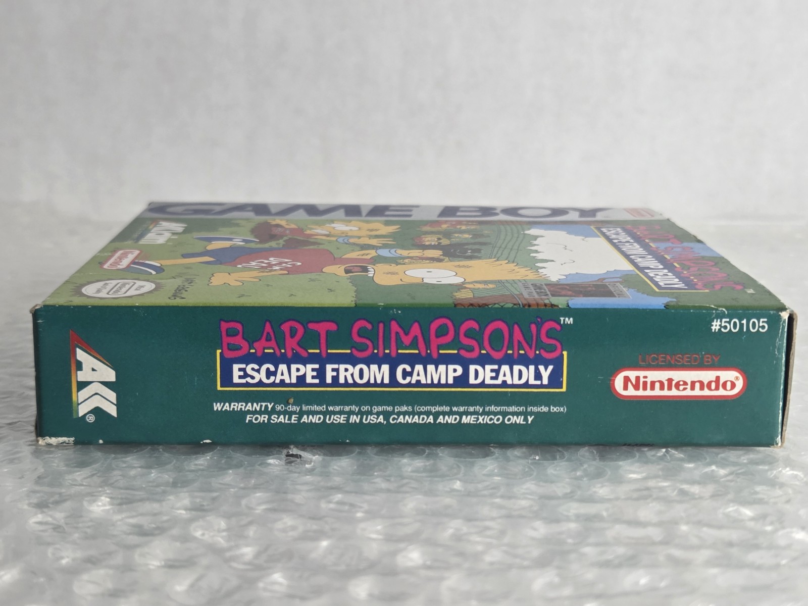 Bart Simpson’s Escape From Camp Deadly Nintendo Game Boy Complete CIB Tested Akl