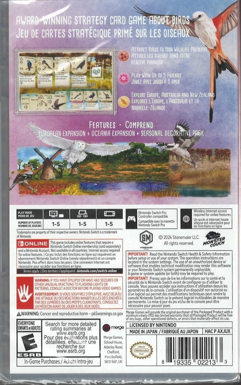 Wingspan: Special Edition Nintendo Switch