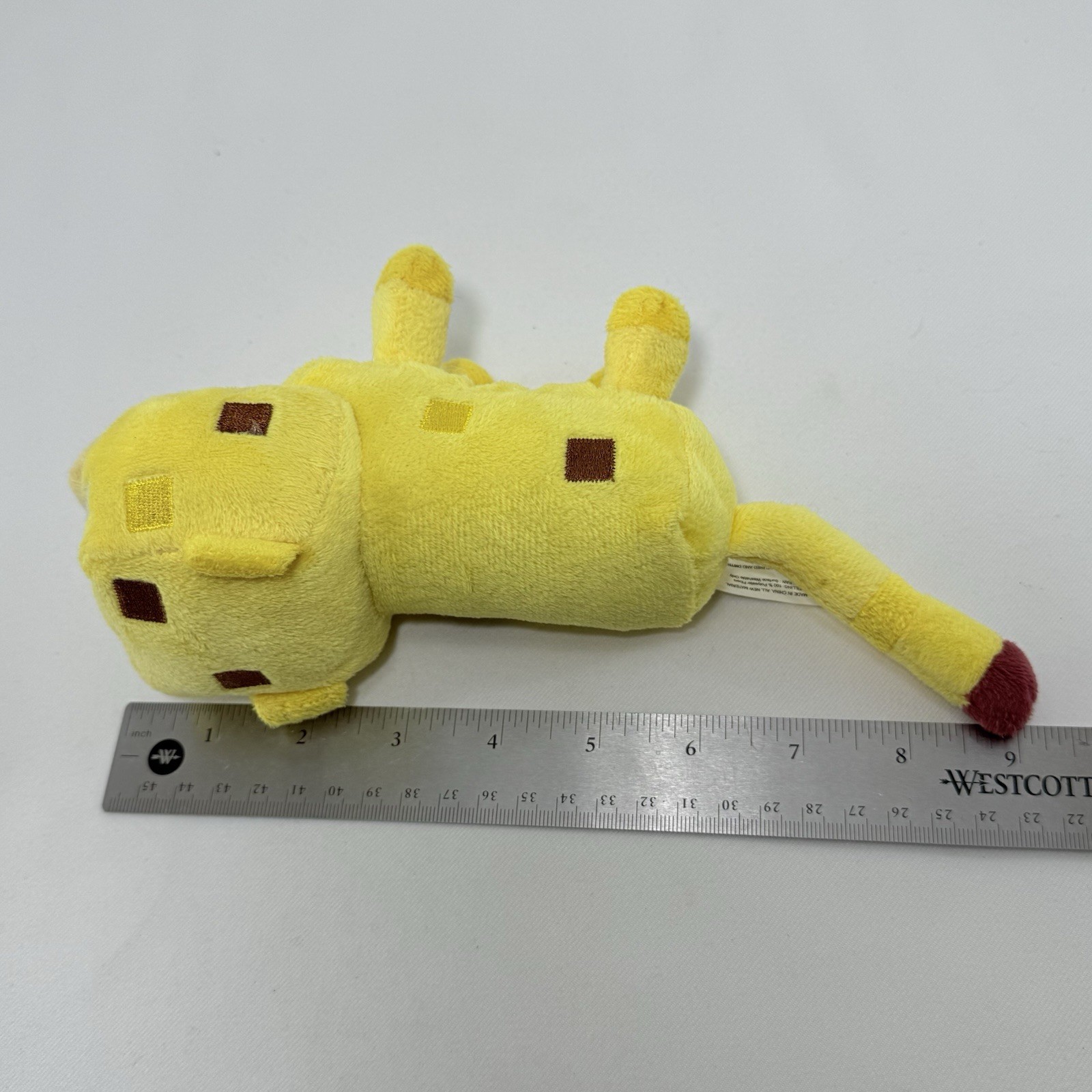 Mojang Jazwares Minecraft Ocelot Plush Cat Leopard Soft Toy Doll Yellow Kid Game