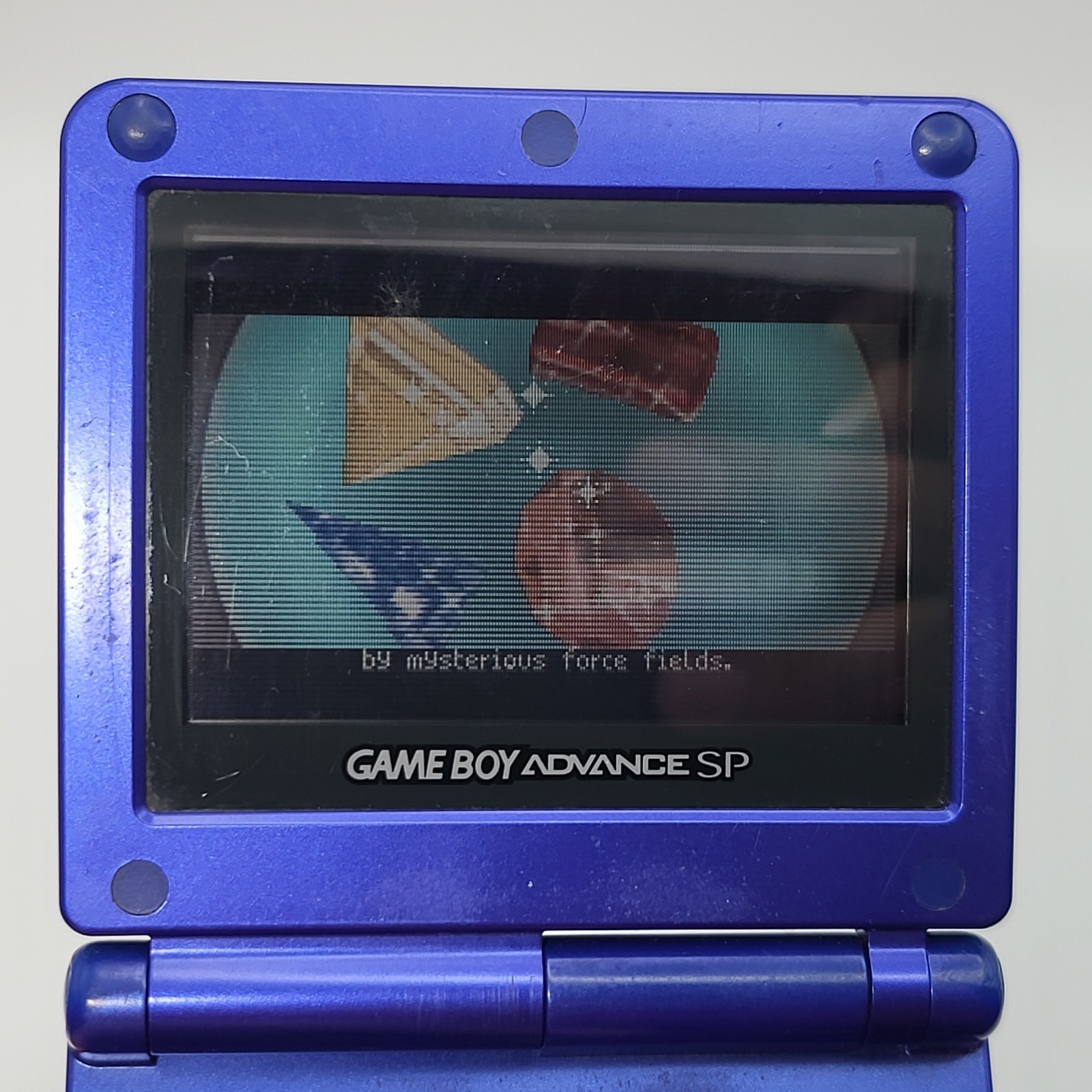 Nintendo Game Boy Advance SP Cobalt Blue AGS-001 w/ 3 Games *Screen Blemish