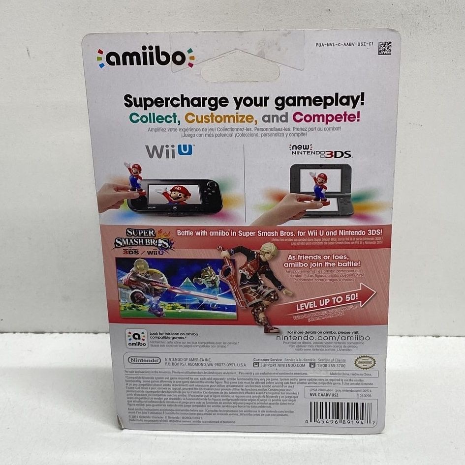 Nintendo Amiibo Super Smash Bros Shulk and Dark Pit Lot of 2 Figures Sealed