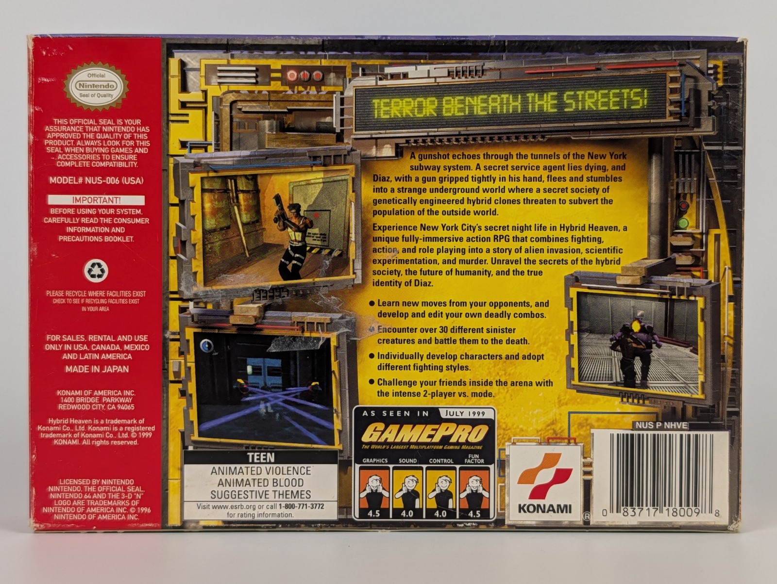 Hybrid Heaven (N64 Nintendo 64)➡️CIB Complete – AUTHENTIC – Tested🔥