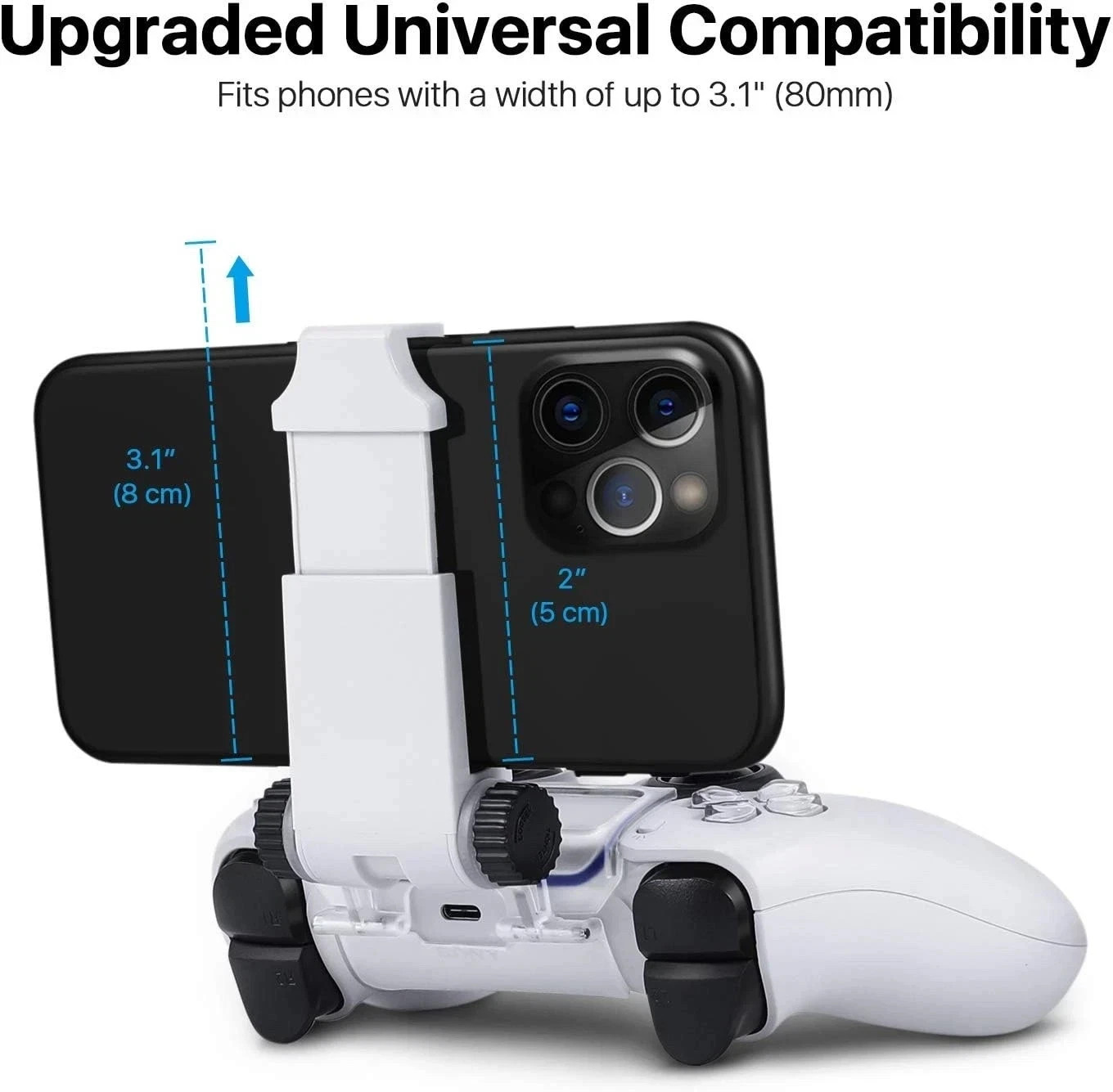 NEXIGO PS5 Controller Phone Clip Mount for PlayStation 5 Controller Phone Stand
