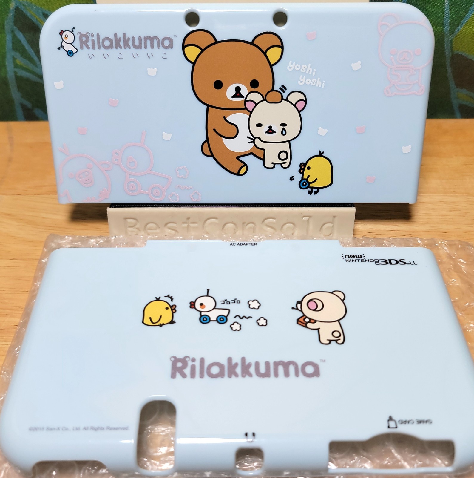 Rilakkuma Light Blue Case/Protector for “New” Nintendo 3DS XL Clean