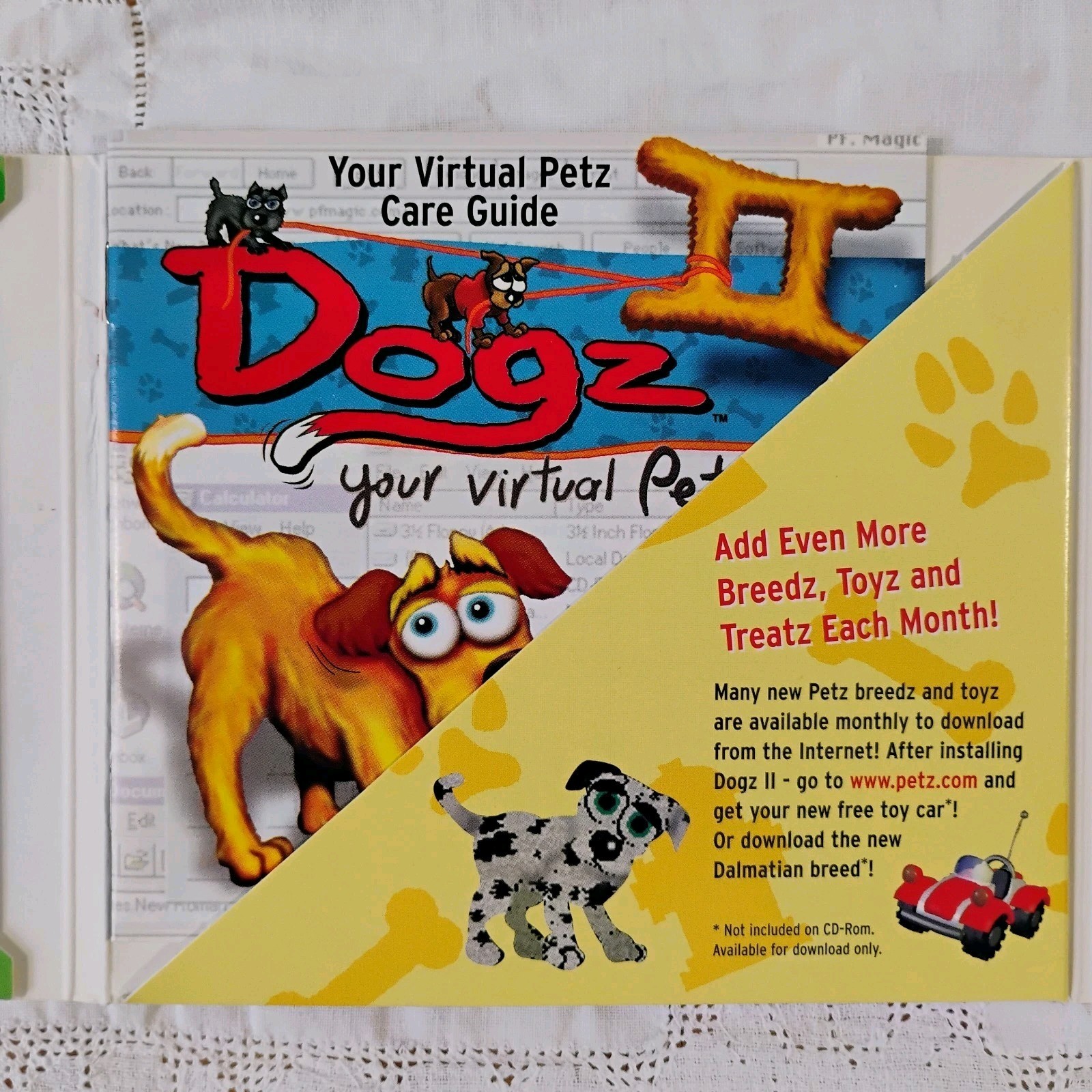 Dogz II Your Virtual Petz PC Windows 95 1997 Pet Game CD ROM PF.Magic