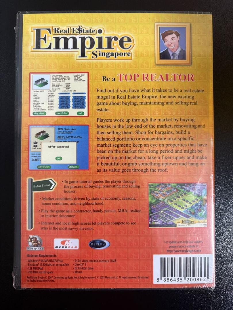 Real Estate Empire: Singapore (PC, 2007) English BRAND NEW