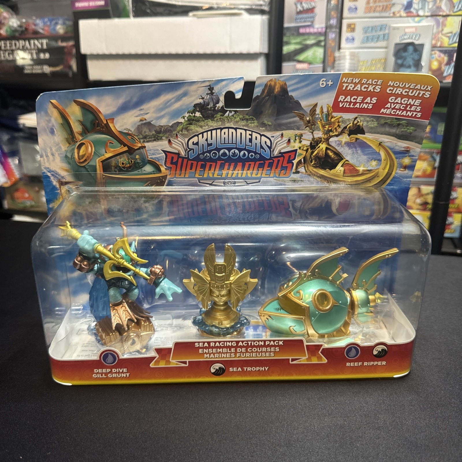 Skylanders Superchargers Sea Racing – Gill Grunt Reef Ripper Sea Trophy – NEW