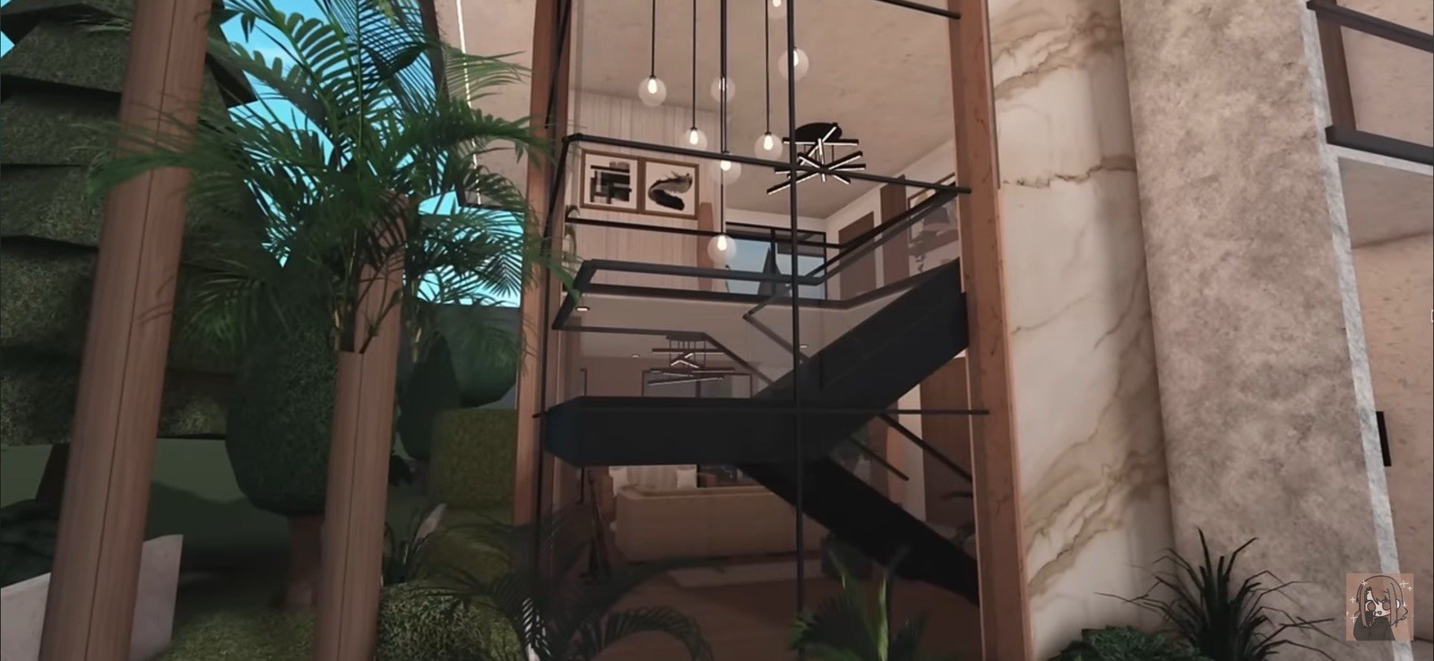 TROPICAL MODERN HOUSE BLOXBURG.CHECK DESCRIP.FAST BUILDER FOR CHEAP PRICE