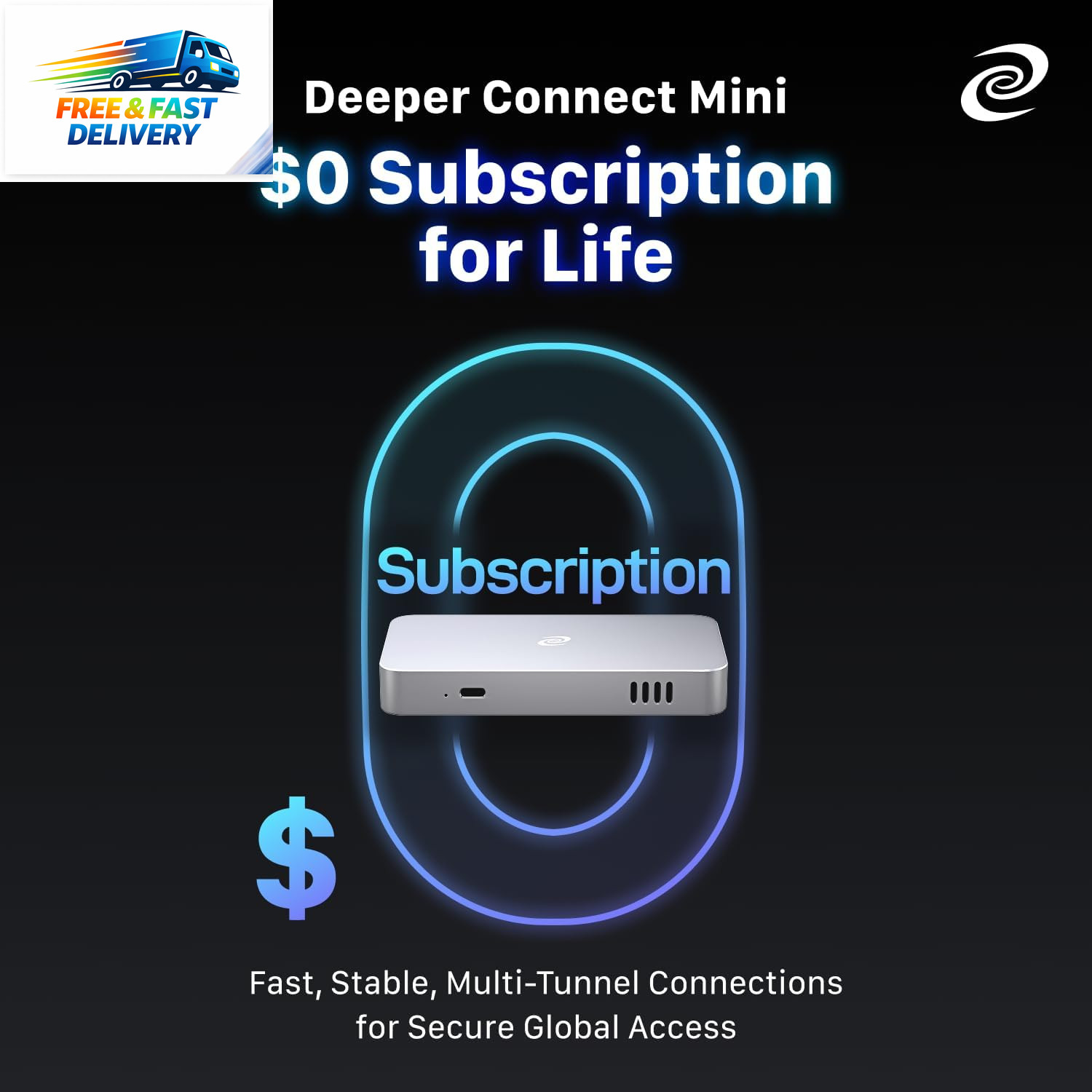 Deeper Connect Mini DPN Router, 1Gbps ARM64 Quad Core Hardware Gateway with Laye