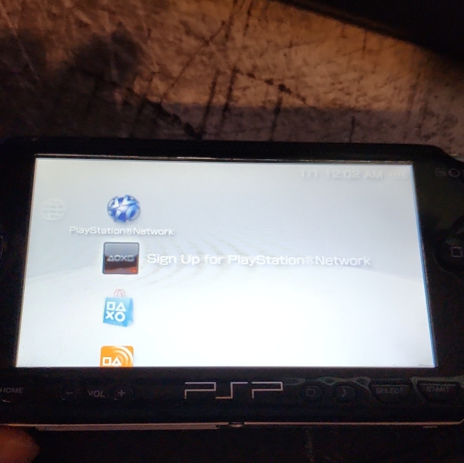 Sony PSP-1001 Handheld System Black Wi-Fi, USB, 8GB, Region Free *bad Battery*