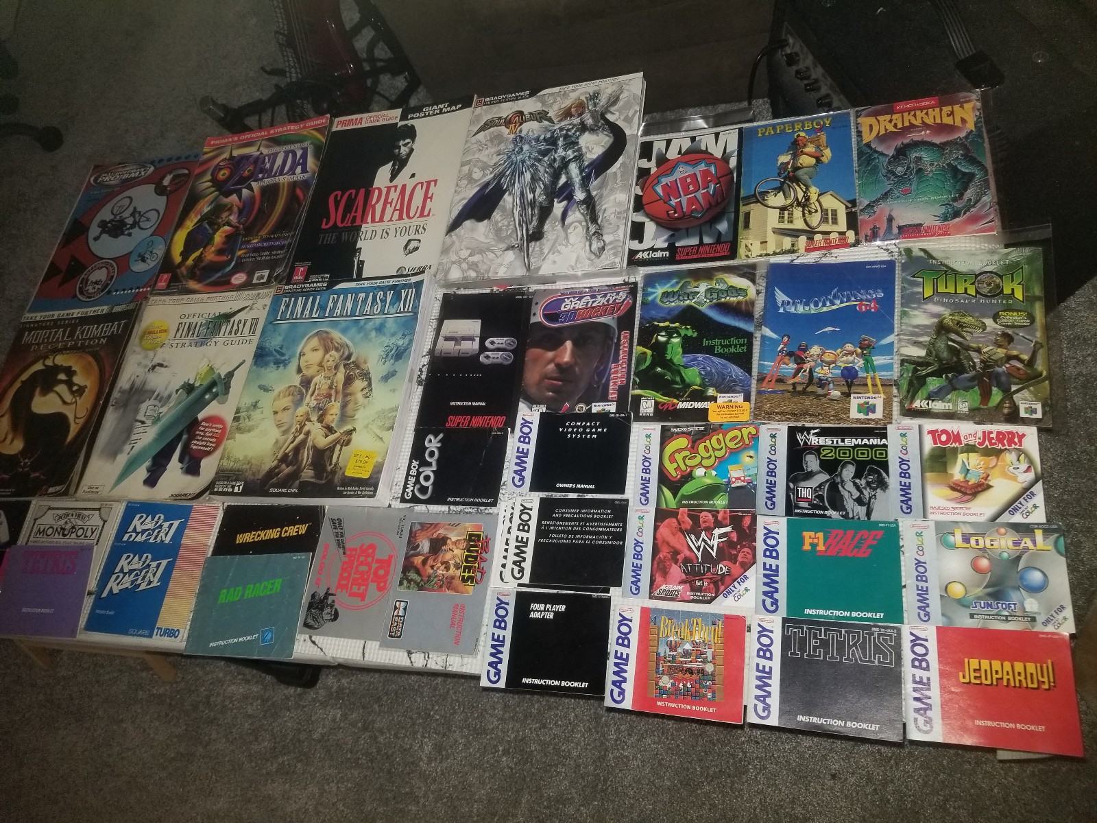 Lot of Video Game Manuals, Strategy Guides, and User books multiple platform!!