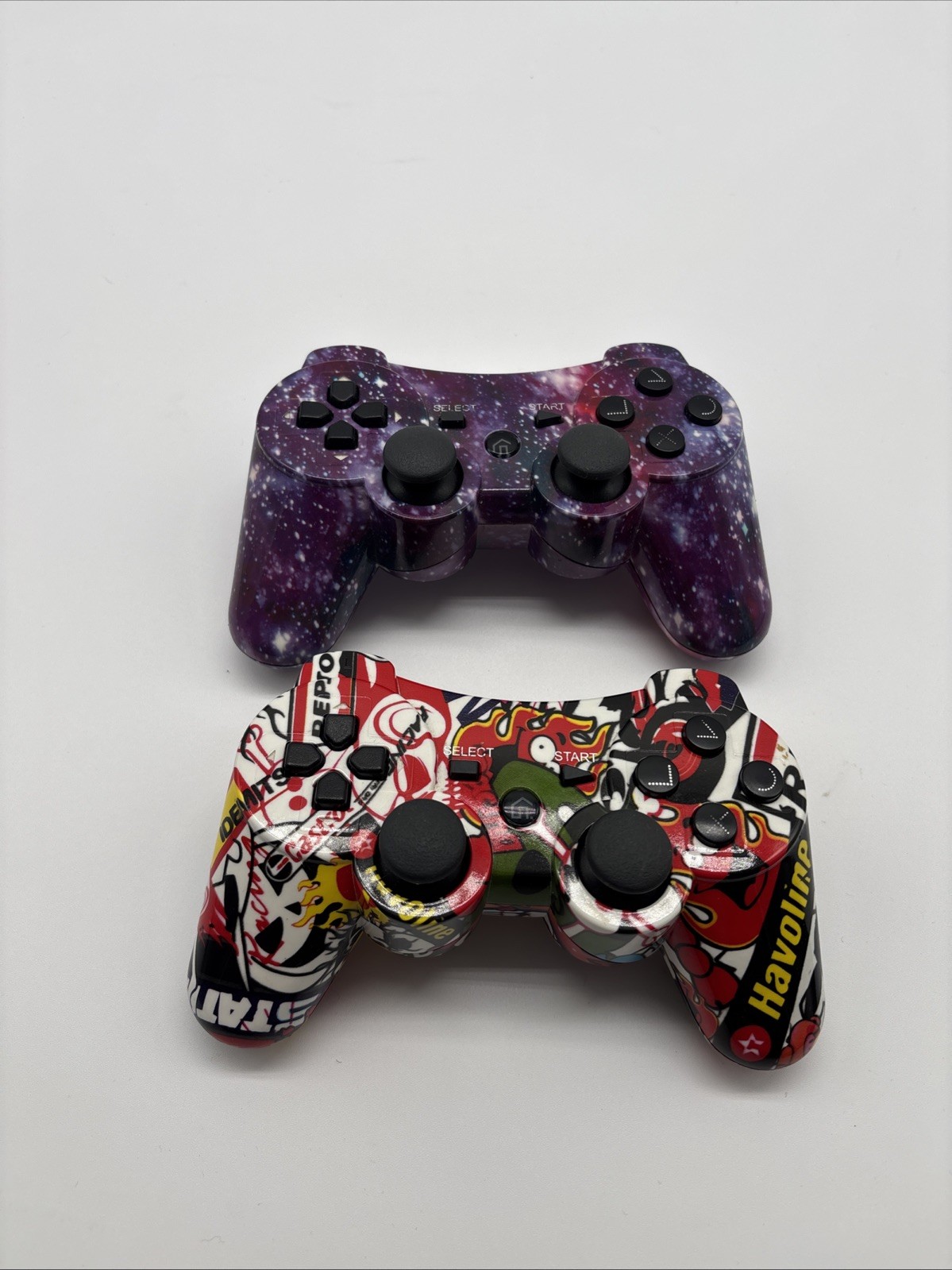 Sony PlayStation 3 – 3rd Party Controller Lot Of 2 FOR PARTS/REPAIR- Galaxy Hip