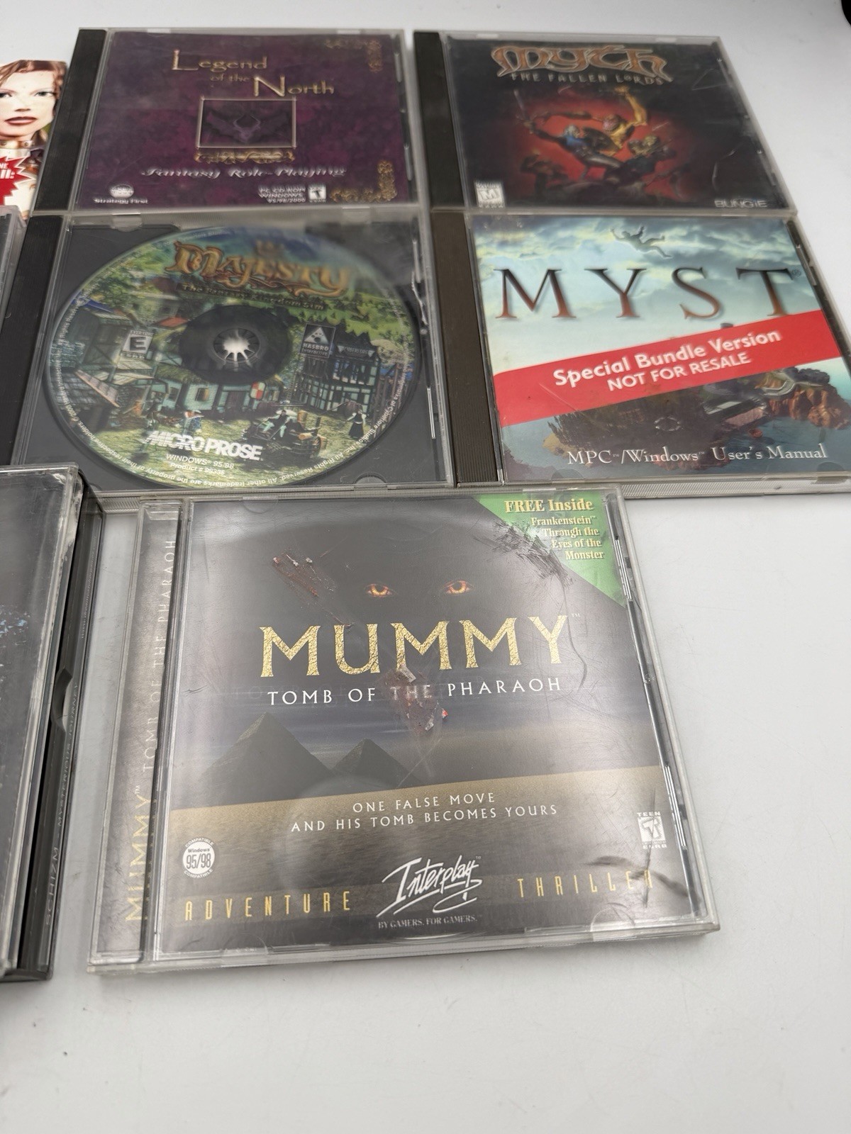 Lot Of Windows 95 XP PC Adventure Games Mummy Myst Majesty Schizm