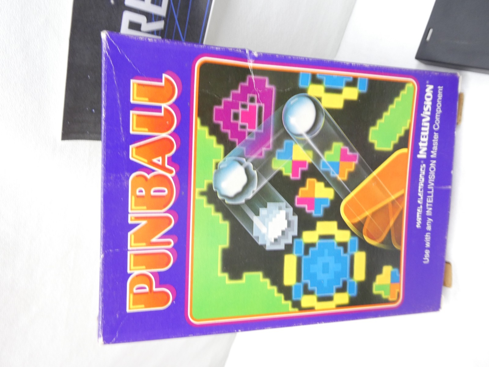 Pinball (Intellivision, 1982) Complete with Overlays and cat. Tested and working